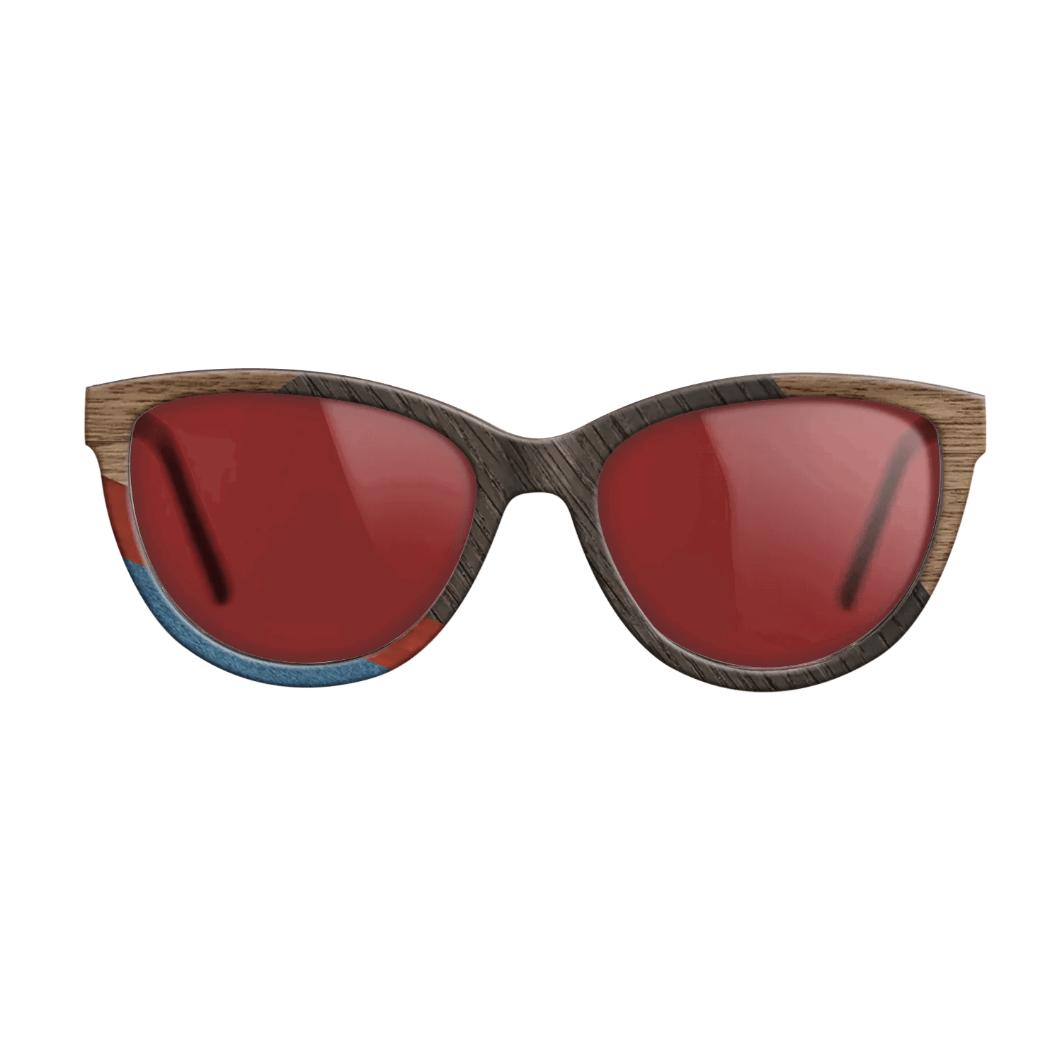 Italian Ebony,Fumed Oak,Walnut: Straight Grain,Poplar Dyed: Red,Poplar Dyed: Blue Denim,Olive Burl: Geometric - The Maiden - Cat - 1166 - SIRIS wood optic