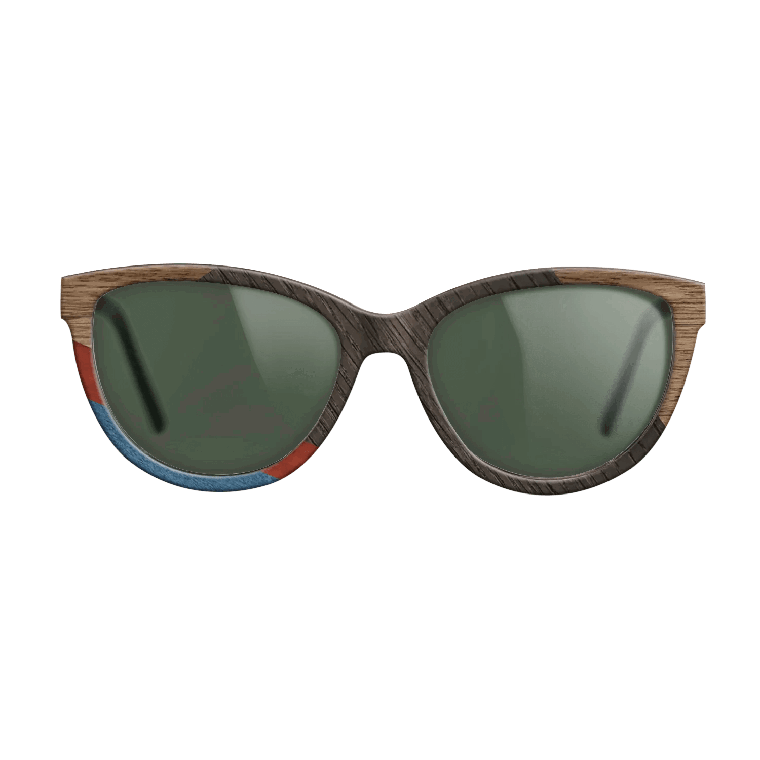 Italian Ebony,Fumed Oak,Walnut: Straight Grain,Poplar Dyed: Red,Poplar Dyed: Blue Denim,Olive Burl: Geometric - The Maiden - Cat - 1166 - SIRIS wood optic
