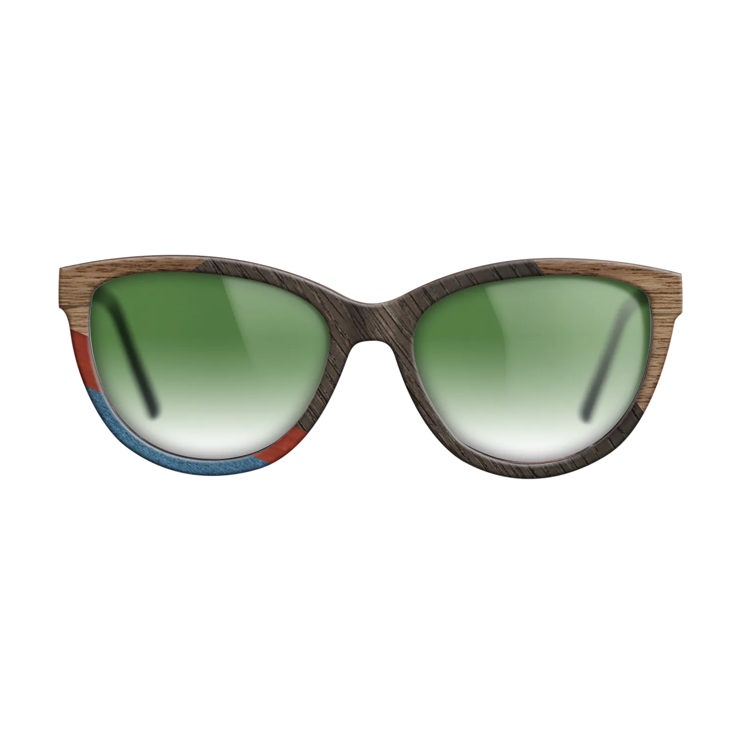Italian Ebony,Fumed Oak,Walnut: Straight Grain,Poplar Dyed: Red,Poplar Dyed: Blue Denim,Olive Burl: Geometric - The Maiden - Cat - 1166 - SIRIS wood optic