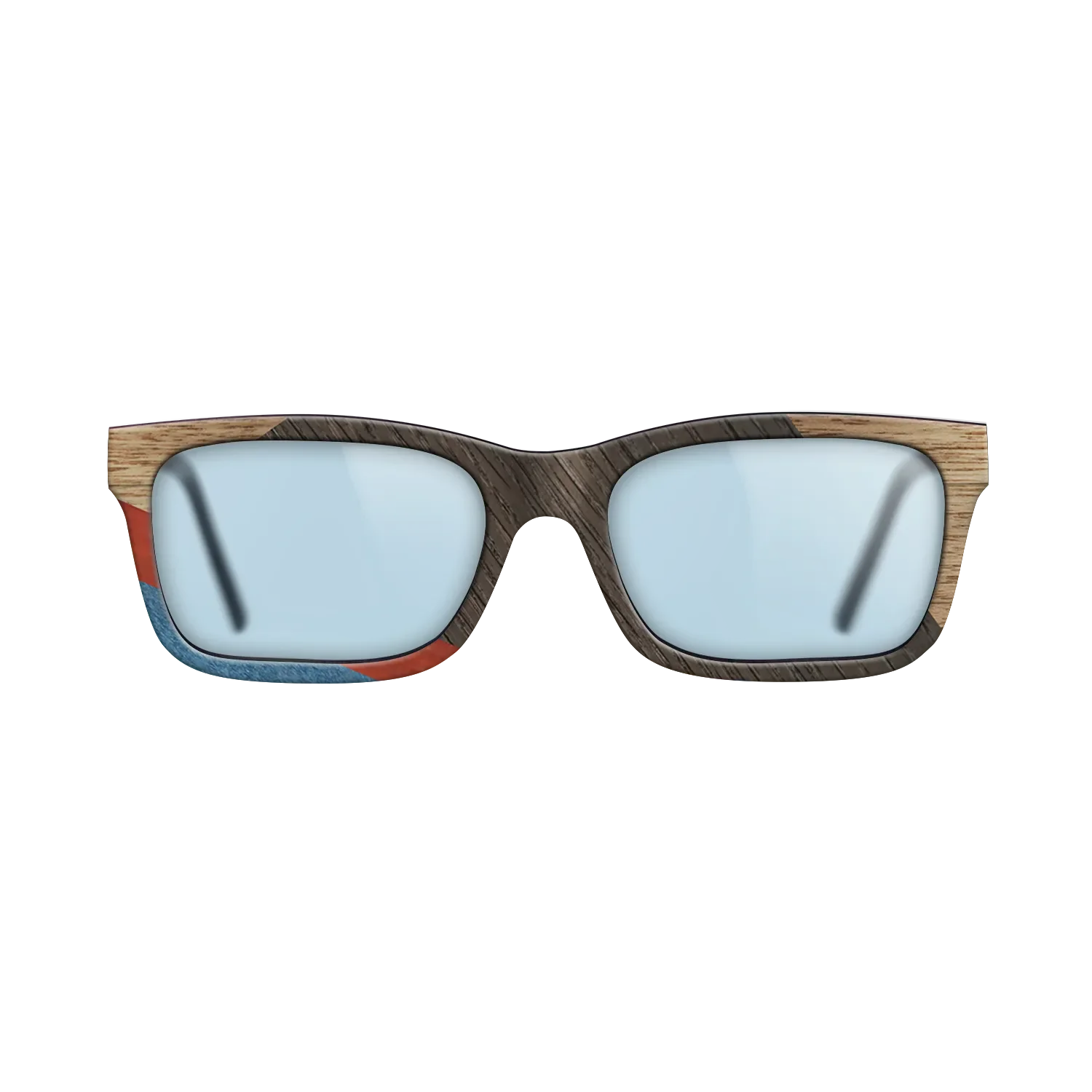 Italian Ebony,Fumed Oak,Walnut: Straight Grain,Poplar Dyed: Red,Poplar Dyed: Blue Denim,Olive Burl: Geometric - The Sage - Rectangle - 1166 - SIRIS wood optic