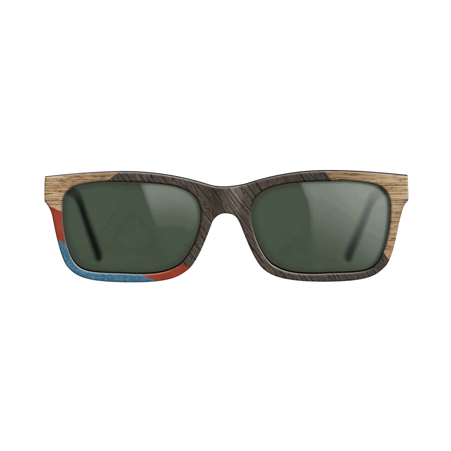 Italian Ebony,Fumed Oak,Walnut: Straight Grain,Poplar Dyed: Red,Poplar Dyed: Blue Denim,Olive Burl: Geometric - The Sage - Rectangle - 1166 - SIRIS wood optic