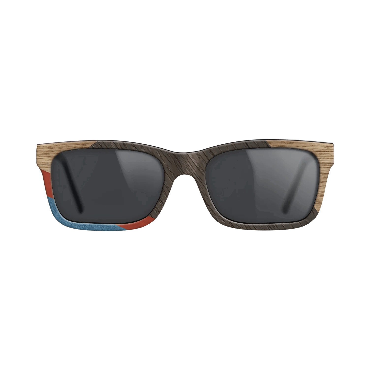 Italian Ebony,Fumed Oak,Walnut: Straight Grain,Poplar Dyed: Red,Poplar Dyed: Blue Denim,Olive Burl: Geometric - The Sage - Rectangle - 1166 - SIRIS wood optic