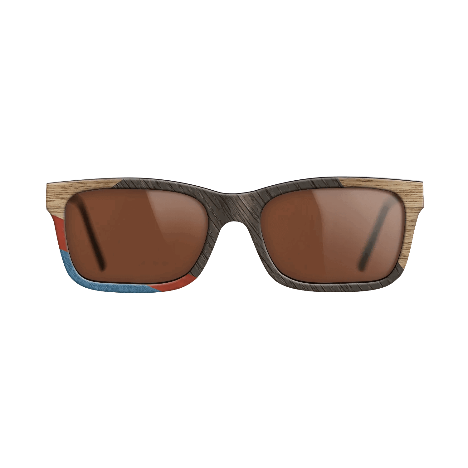 Italian Ebony,Fumed Oak,Walnut: Straight Grain,Poplar Dyed: Red,Poplar Dyed: Blue Denim,Olive Burl: Geometric - The Sage - Rectangle - 1166 - SIRIS wood optic