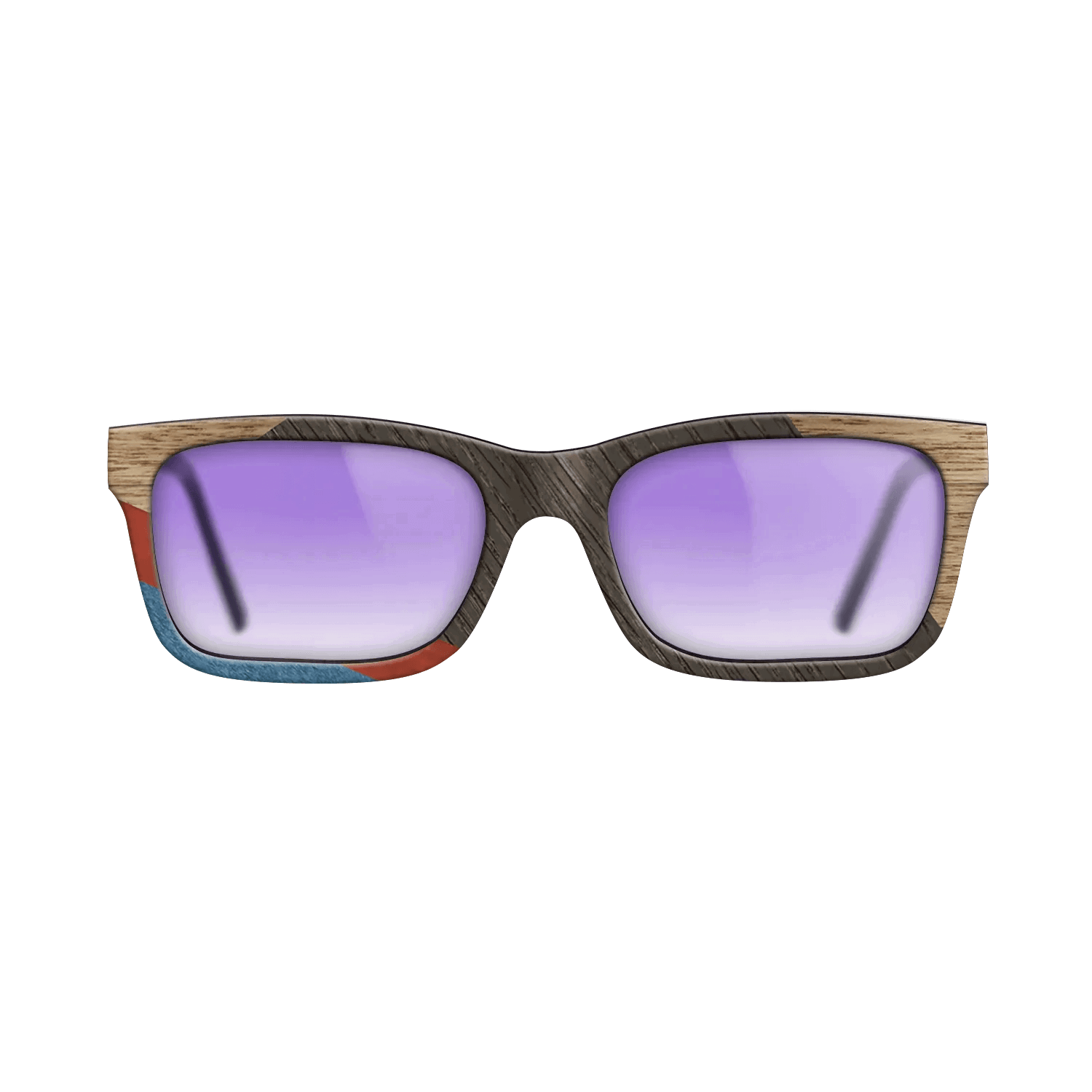 Italian Ebony,Fumed Oak,Walnut: Straight Grain,Poplar Dyed: Red,Poplar Dyed: Blue Denim,Olive Burl: Geometric - The Sage - Rectangle - 1166 - SIRIS wood optic