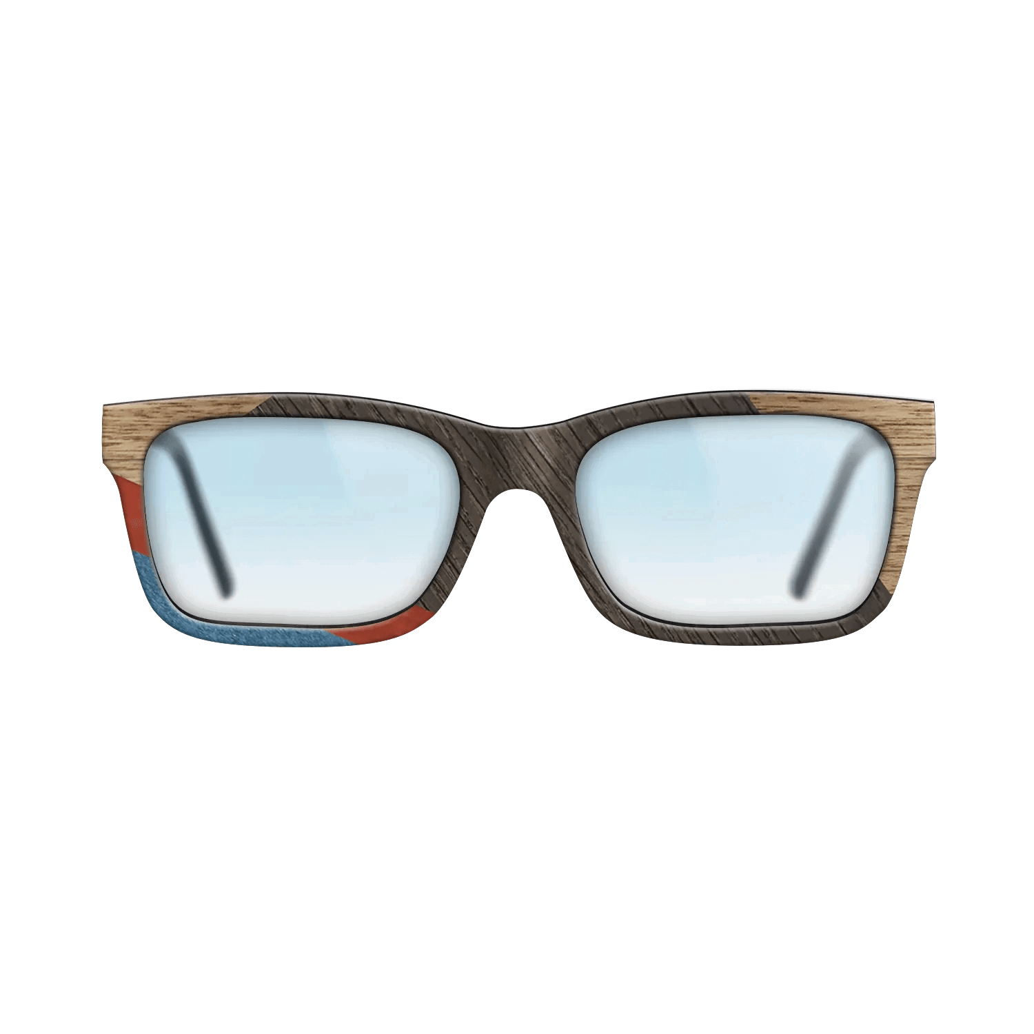 Italian Ebony,Fumed Oak,Walnut: Straight Grain,Poplar Dyed: Red,Poplar Dyed: Blue Denim,Olive Burl: Geometric - The Sage - Rectangle - 1166 - SIRIS wood optic