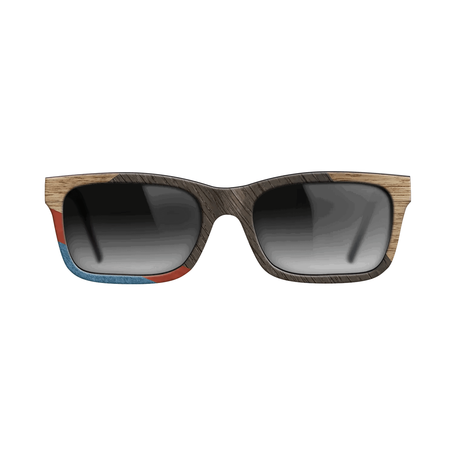 Italian Ebony,Fumed Oak,Walnut: Straight Grain,Poplar Dyed: Red,Poplar Dyed: Blue Denim,Olive Burl: Geometric - The Sage - Rectangle - 1166 - SIRIS wood optic