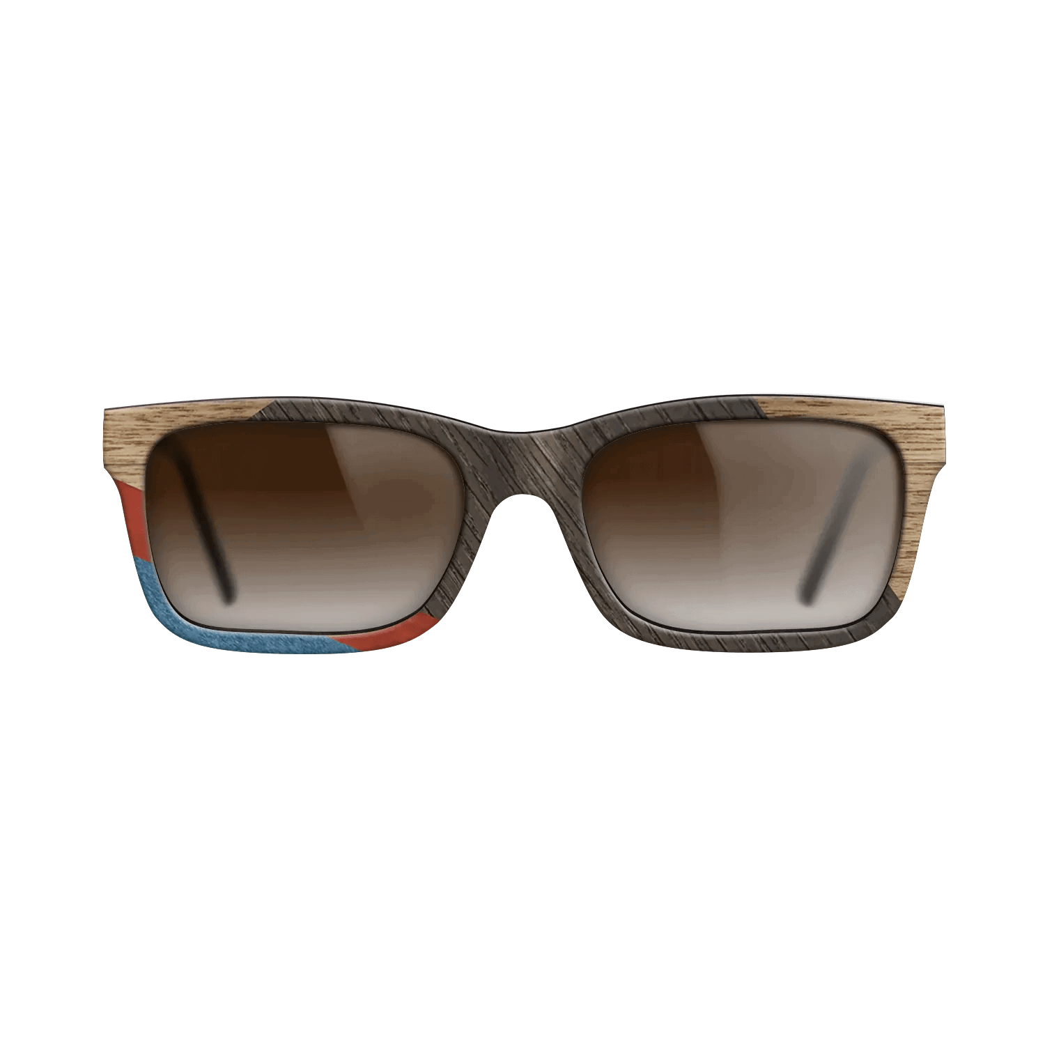 Italian Ebony,Fumed Oak,Walnut: Straight Grain,Poplar Dyed: Red,Poplar Dyed: Blue Denim,Olive Burl: Geometric - The Sage - Rectangle - 1166 - SIRIS wood optic