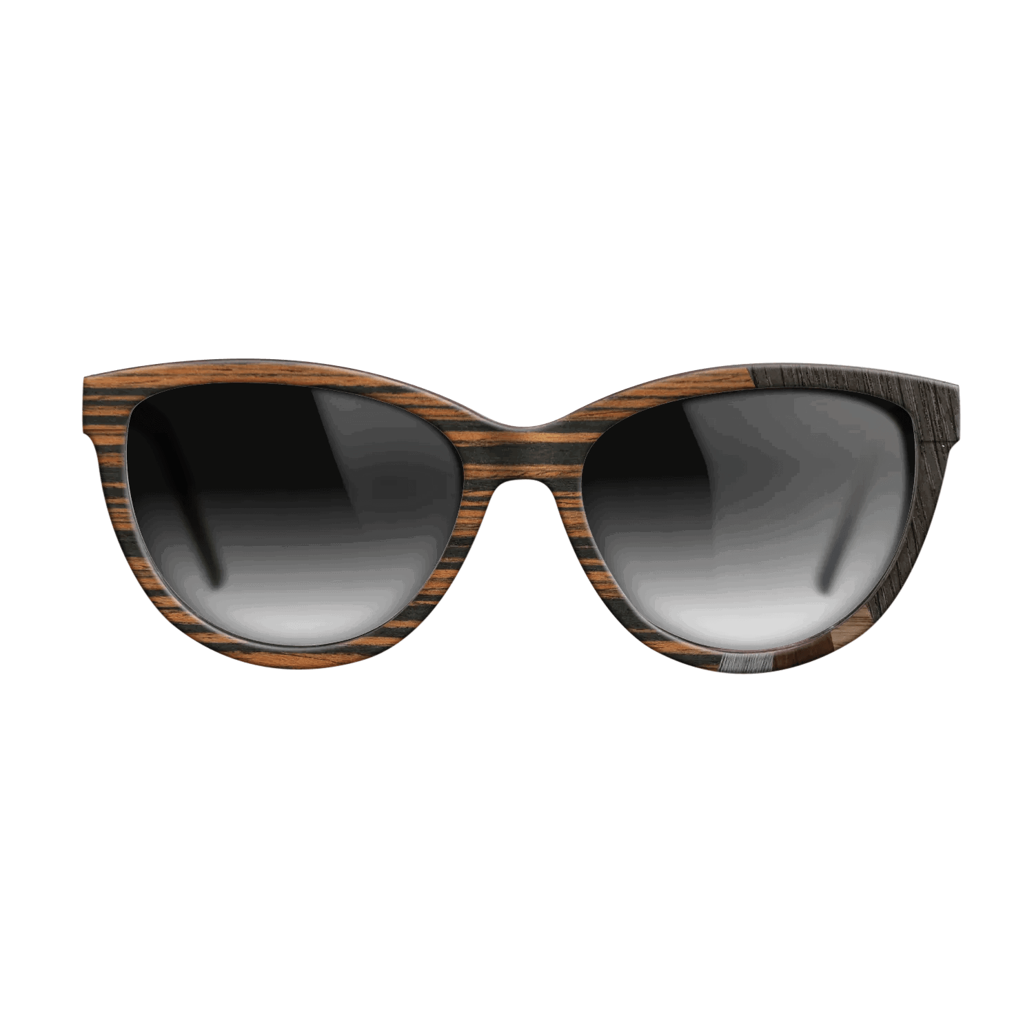 Italian Ebony,Fumed Oak,Wenge,Poplar Dyed: Grey: Fractal - The Maiden - Cat - SIRIS wood optic