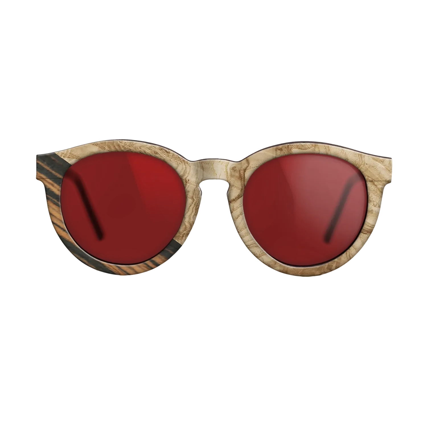 Italian Ebony,Olive Burl: Angle Cut - The Rebel - Round - 1743 - SIRIS wood optic