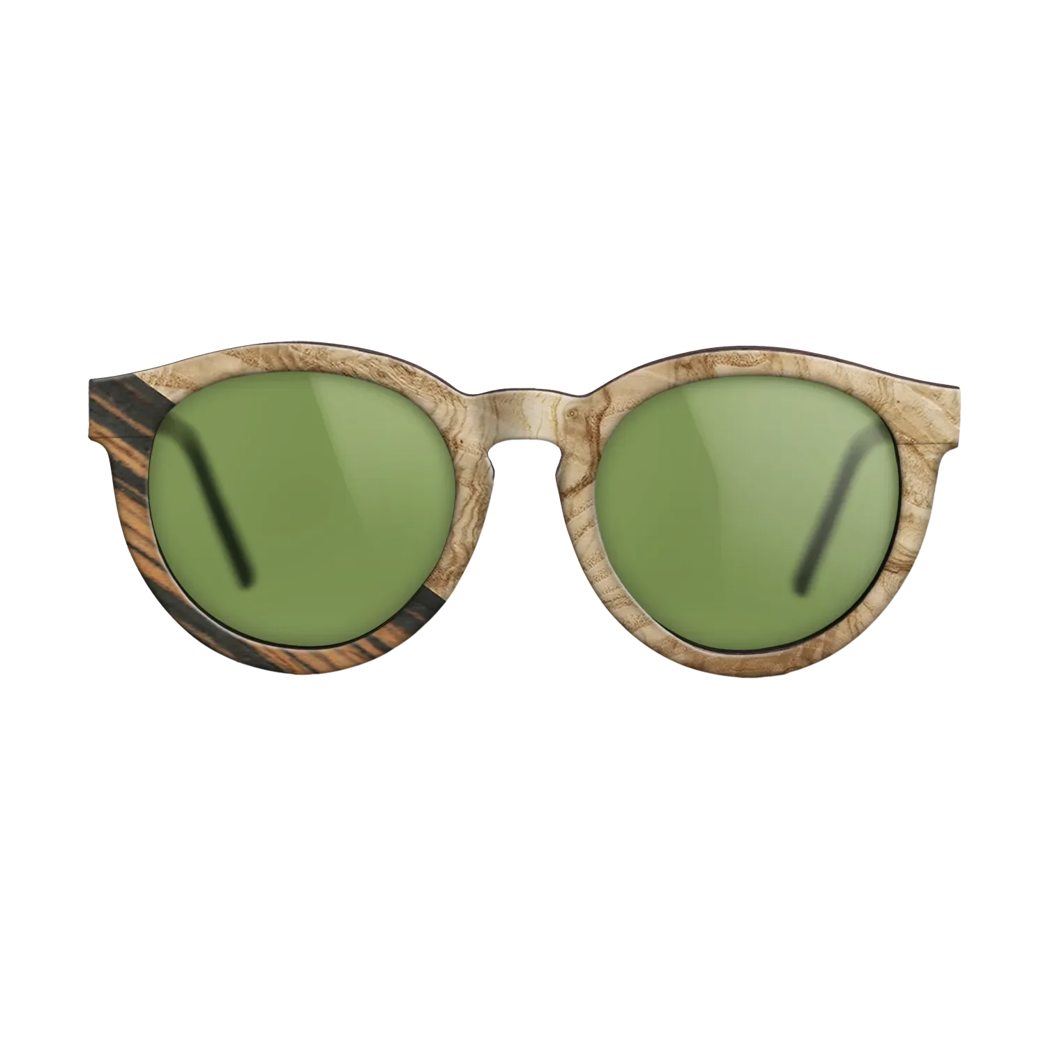 Italian Ebony,Olive Burl: Angle Cut - The Rebel - Round - 1743 - SIRIS wood optic