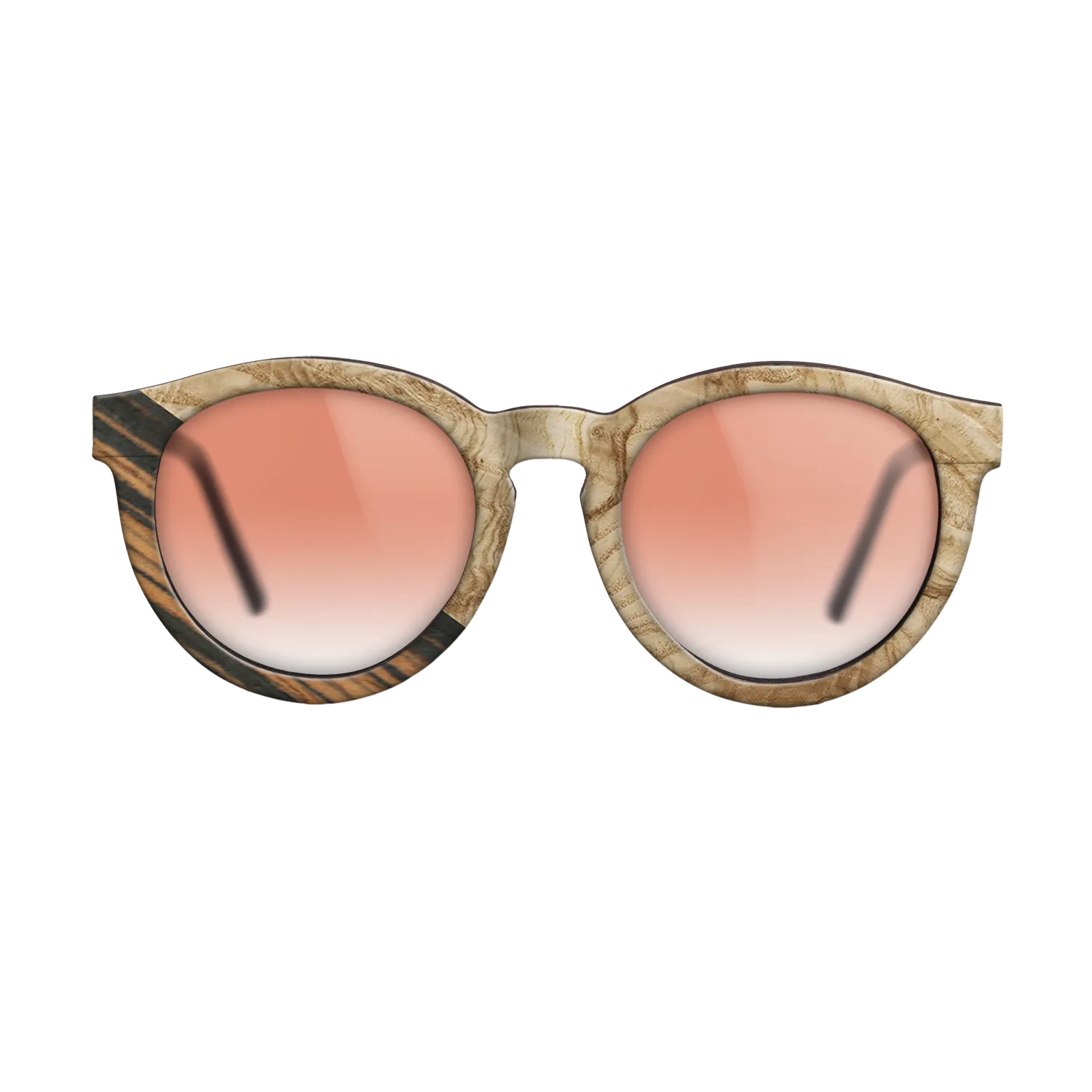 Italian Ebony,Olive Burl: Angle Cut - The Rebel - Round - 1743 - SIRIS wood optic