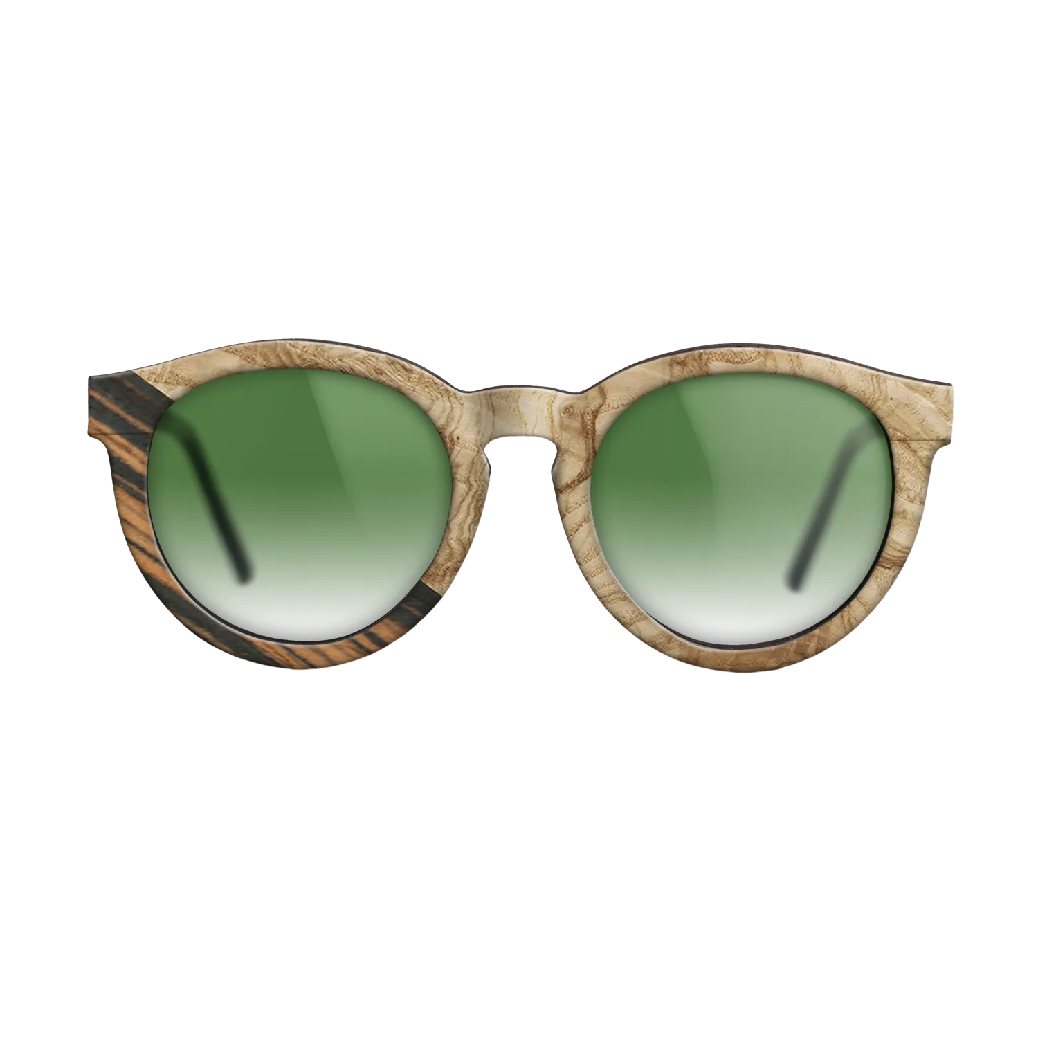 Italian Ebony,Olive Burl: Angle Cut - The Rebel - Round - 1743 - SIRIS wood optic