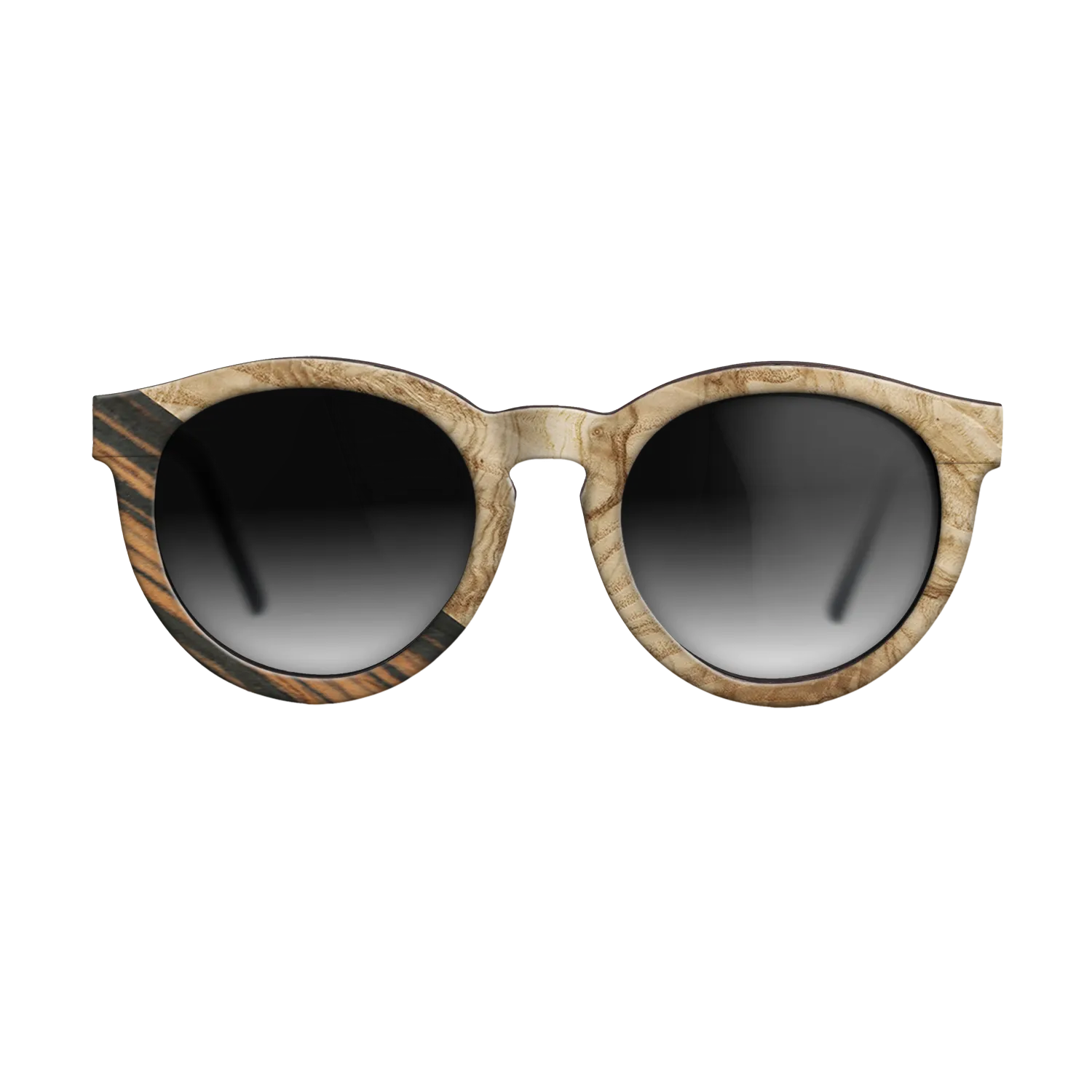 Italian Ebony,Olive Burl: Angle Cut - The Rebel - Round - 1743 - SIRIS wood optic