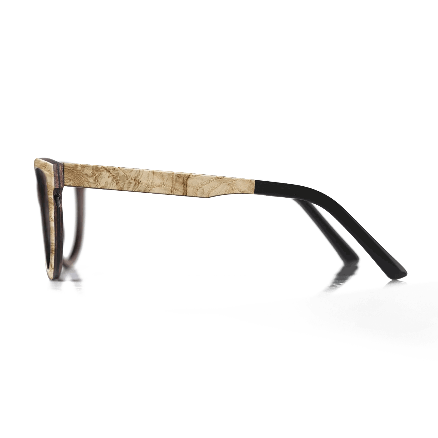 Italian Ebony,Olive Burl: Angle Cut - The Sage - Rectangle - 1743 - SIRIS wood optic