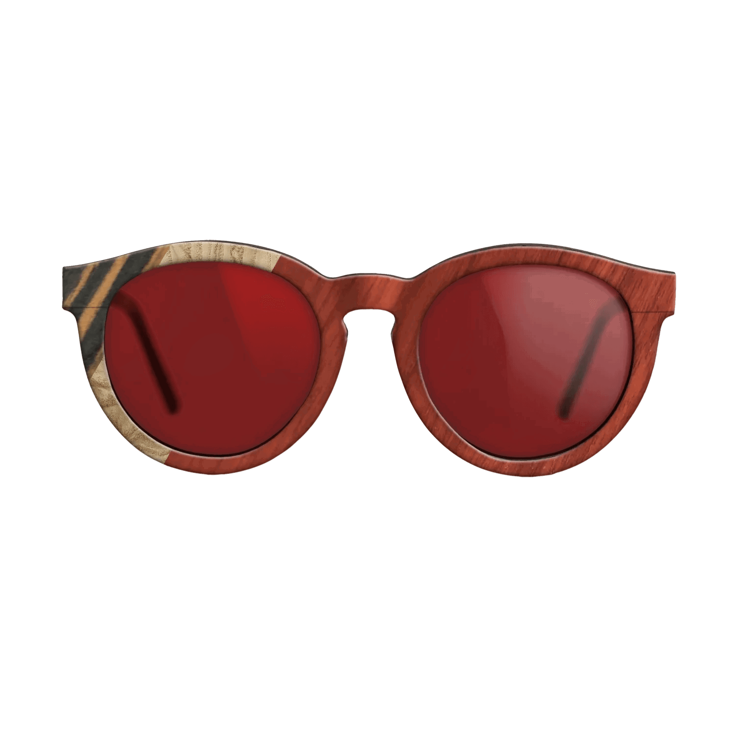 Italian Ebony,Olive Burl,Bloodwood,Fumed Oak: Angle Cut - The Rebel - Round - 1819 - SIRIS wood optic