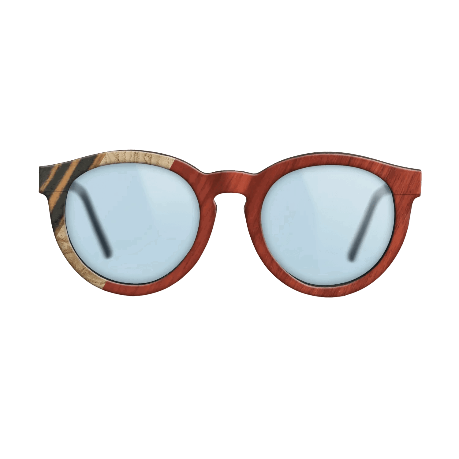 Italian Ebony,Olive Burl,Bloodwood,Fumed Oak: Angle Cut - The Rebel - Round - 1819 - SIRIS wood optic