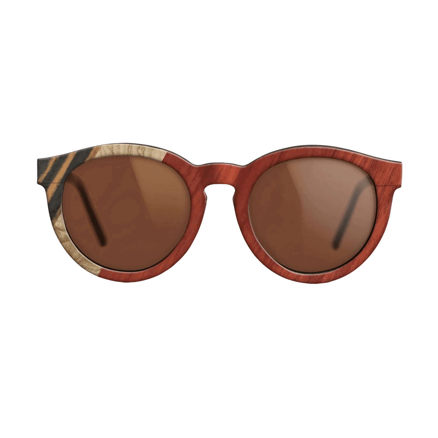 Italian Ebony,Olive Burl,Bloodwood,Fumed Oak: Angle Cut - The Rebel - Round - 1819 - SIRIS wood optic