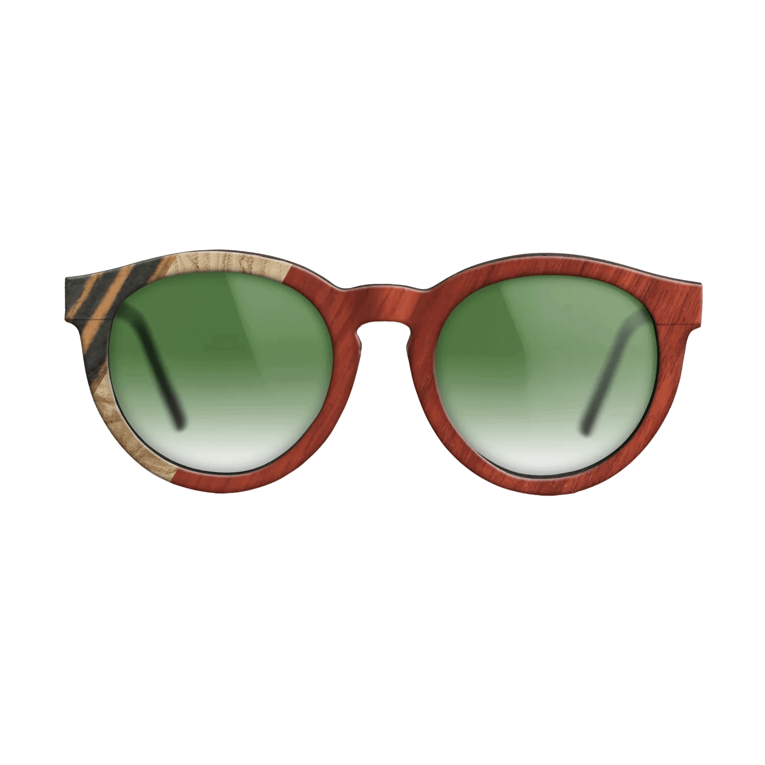 Italian Ebony,Olive Burl,Bloodwood,Fumed Oak: Angle Cut - The Rebel - Round - 1819 - SIRIS wood optic