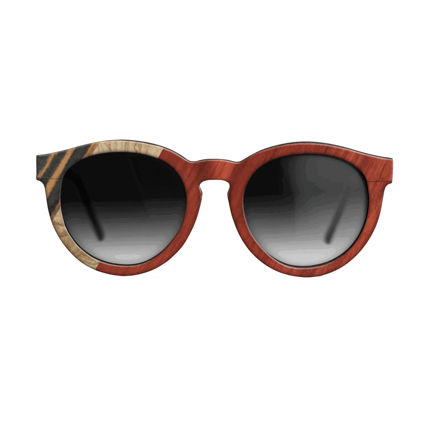 Italian Ebony,Olive Burl,Bloodwood,Fumed Oak: Angle Cut - The Rebel - Round - 1819 - SIRIS wood optic