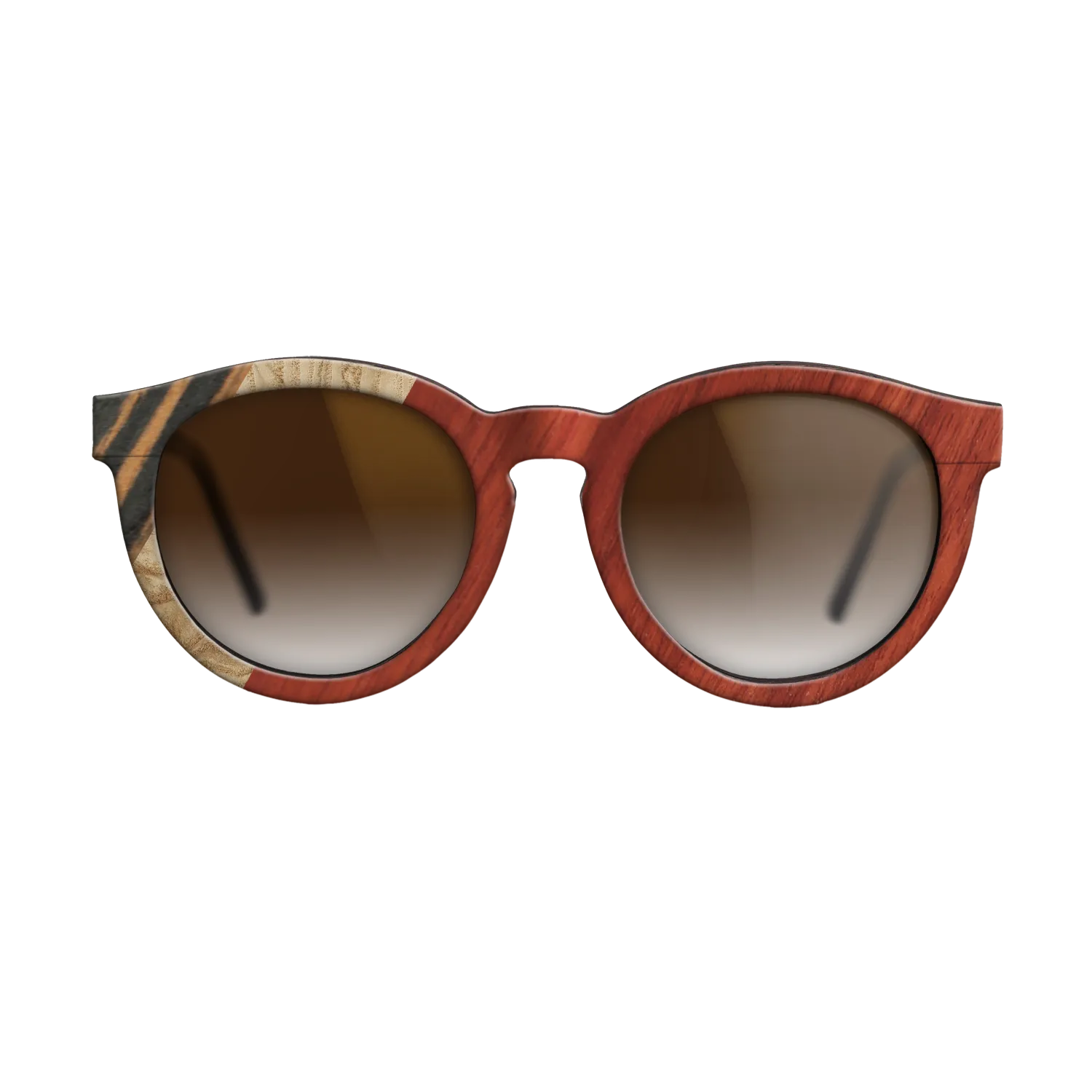 Italian Ebony,Olive Burl,Bloodwood,Fumed Oak: Angle Cut - The Rebel - Round - 1819 - SIRIS wood optic