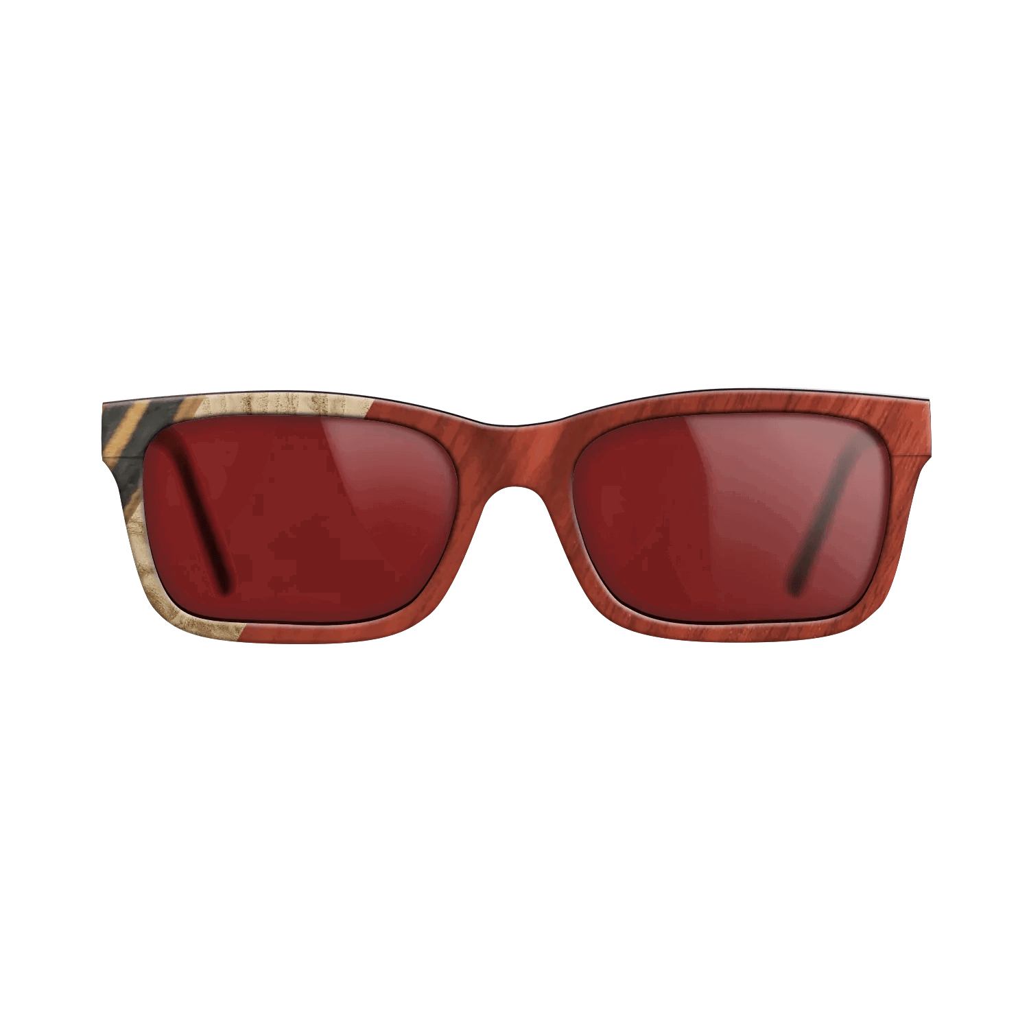 Italian Ebony,Olive Burl,Bloodwood,Fumed Oak: Angle Cut - The Sage - Rectangle - 1819 - SIRIS wood optic