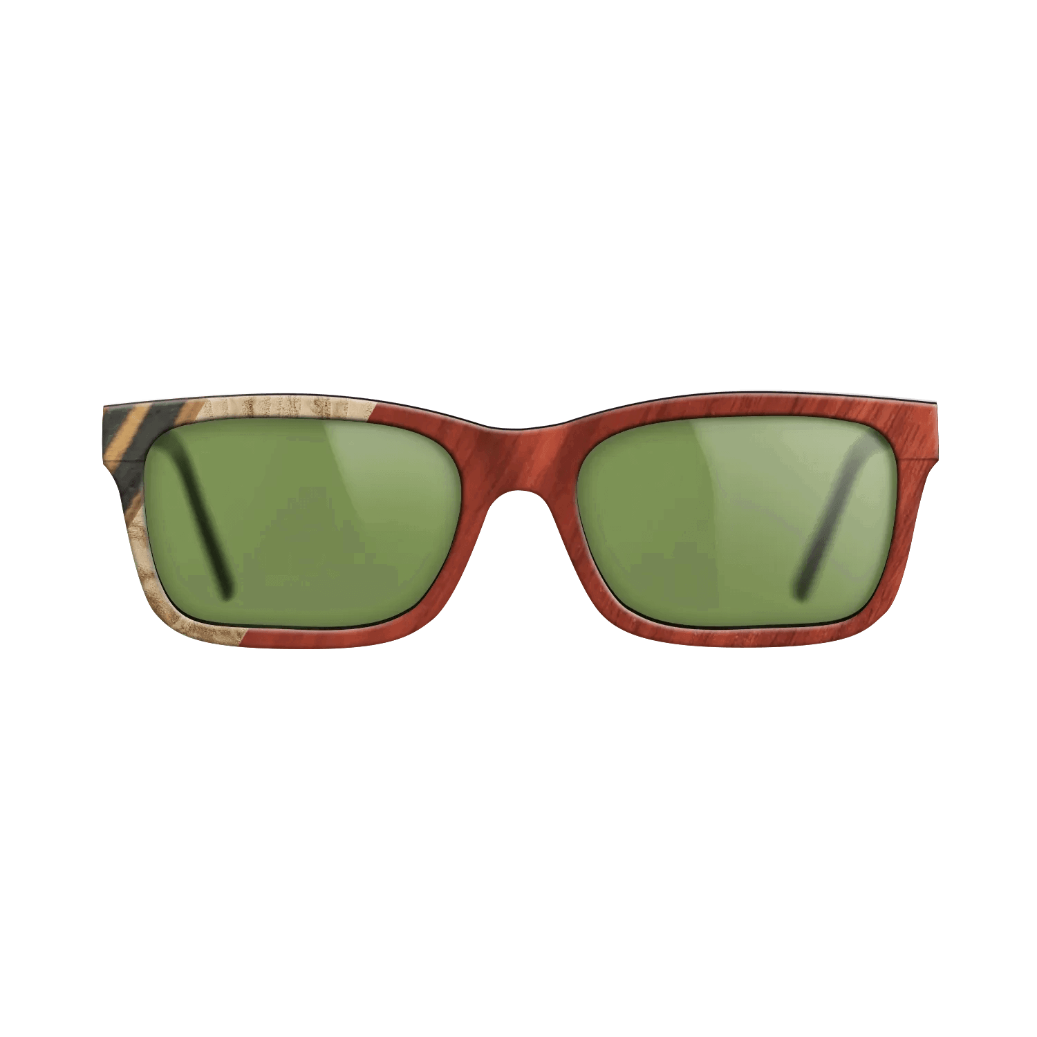 Italian Ebony,Olive Burl,Bloodwood,Fumed Oak: Angle Cut - The Sage - Rectangle - 1819 - SIRIS wood optic