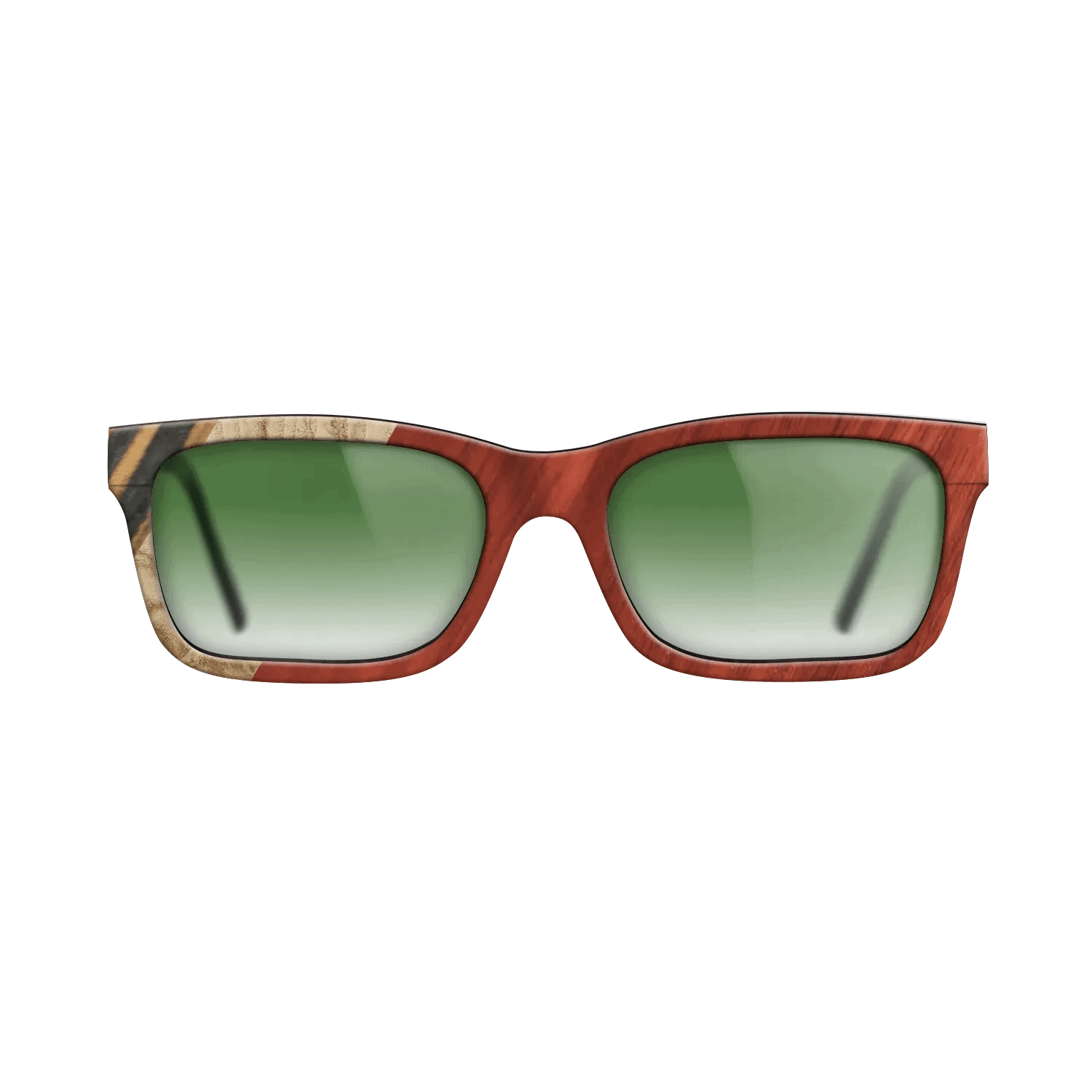 Italian Ebony,Olive Burl,Bloodwood,Fumed Oak: Angle Cut - The Sage - Rectangle - 1819 - SIRIS wood optic