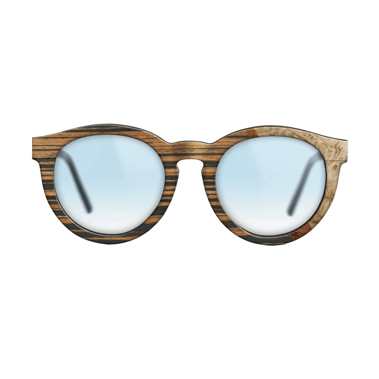 Italian Ebony,Olive Burl,Koa: Wedge - The Rebel - Round - 1769 - SIRIS wood optic