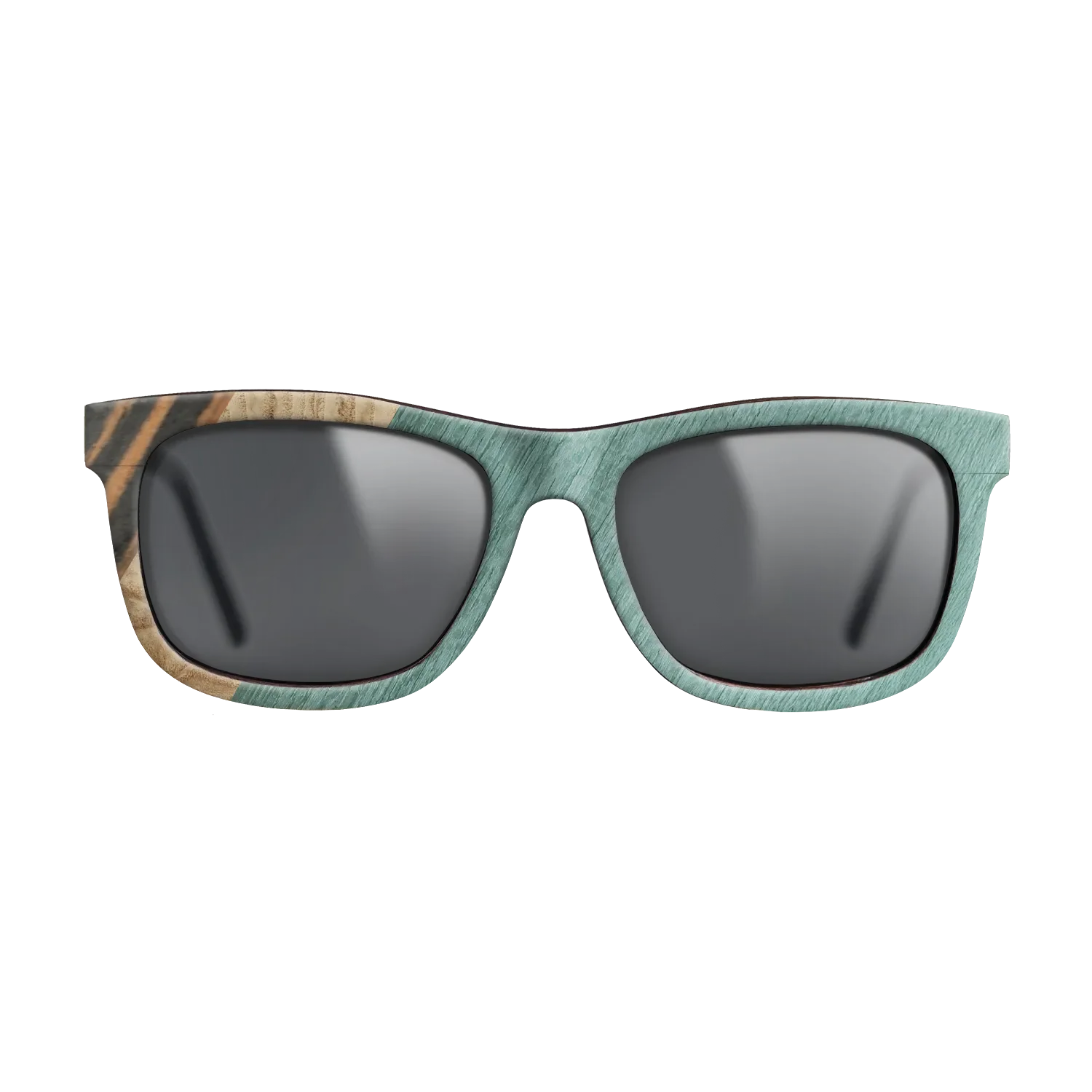 Italian Ebony,Olive Burl,Poplar Dyed: Baby Blue: Angle Cut - The Hero - Square - 1467 - SIRIS wood optic