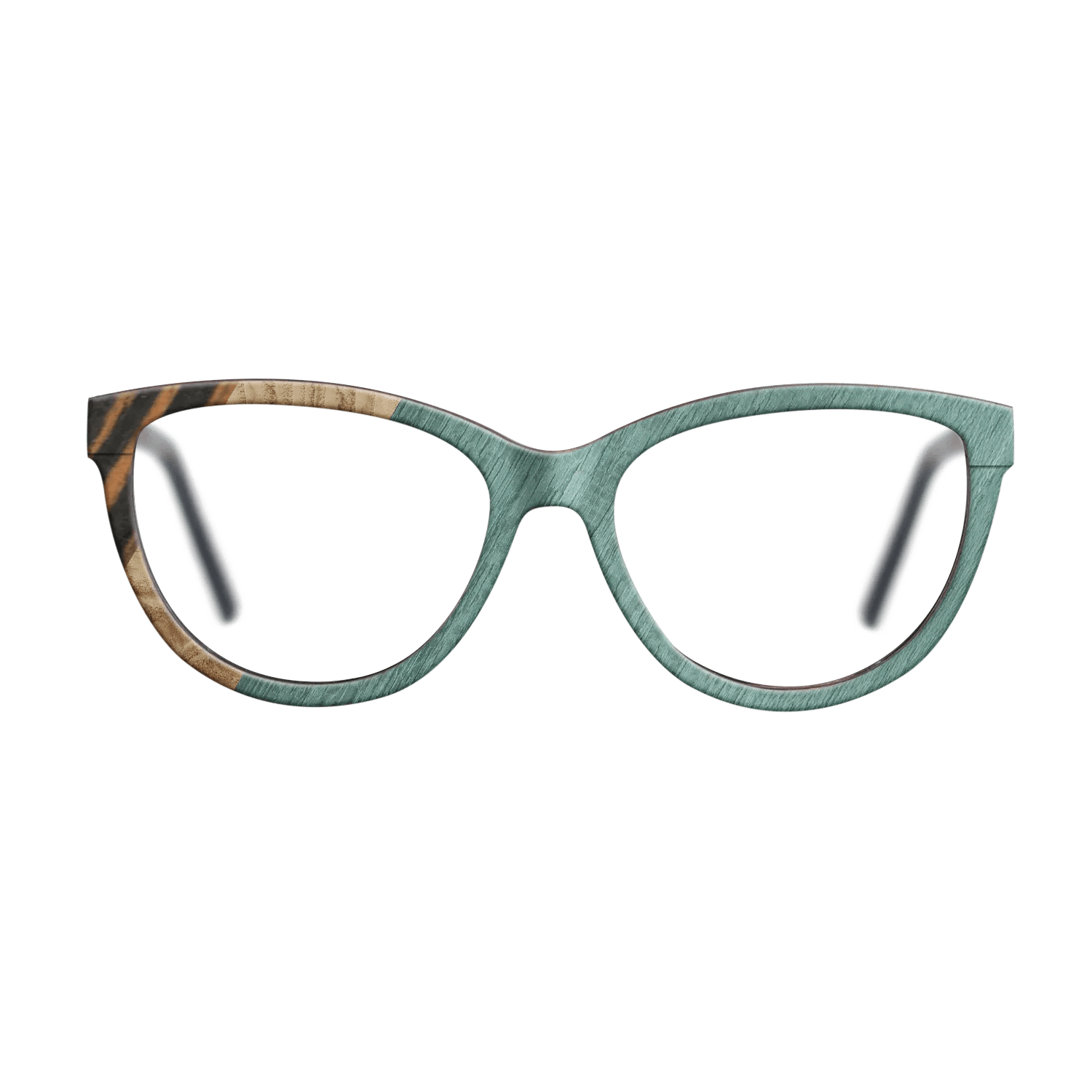 Italian Ebony,Olive Burl,Poplar Dyed: Baby Blue: Angle Cut - The Maiden - Cat - 1467 - SIRIS wood optic