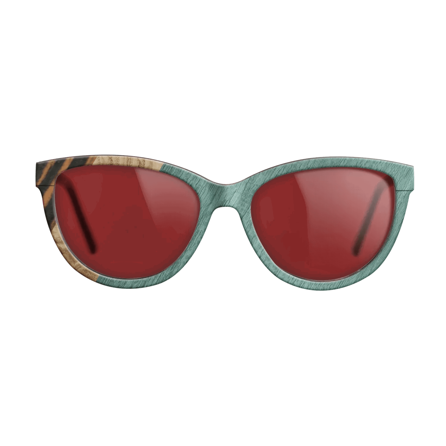 Italian Ebony,Olive Burl,Poplar Dyed: Baby Blue: Angle Cut - The Maiden - Cat - 1467 - SIRIS wood optic
