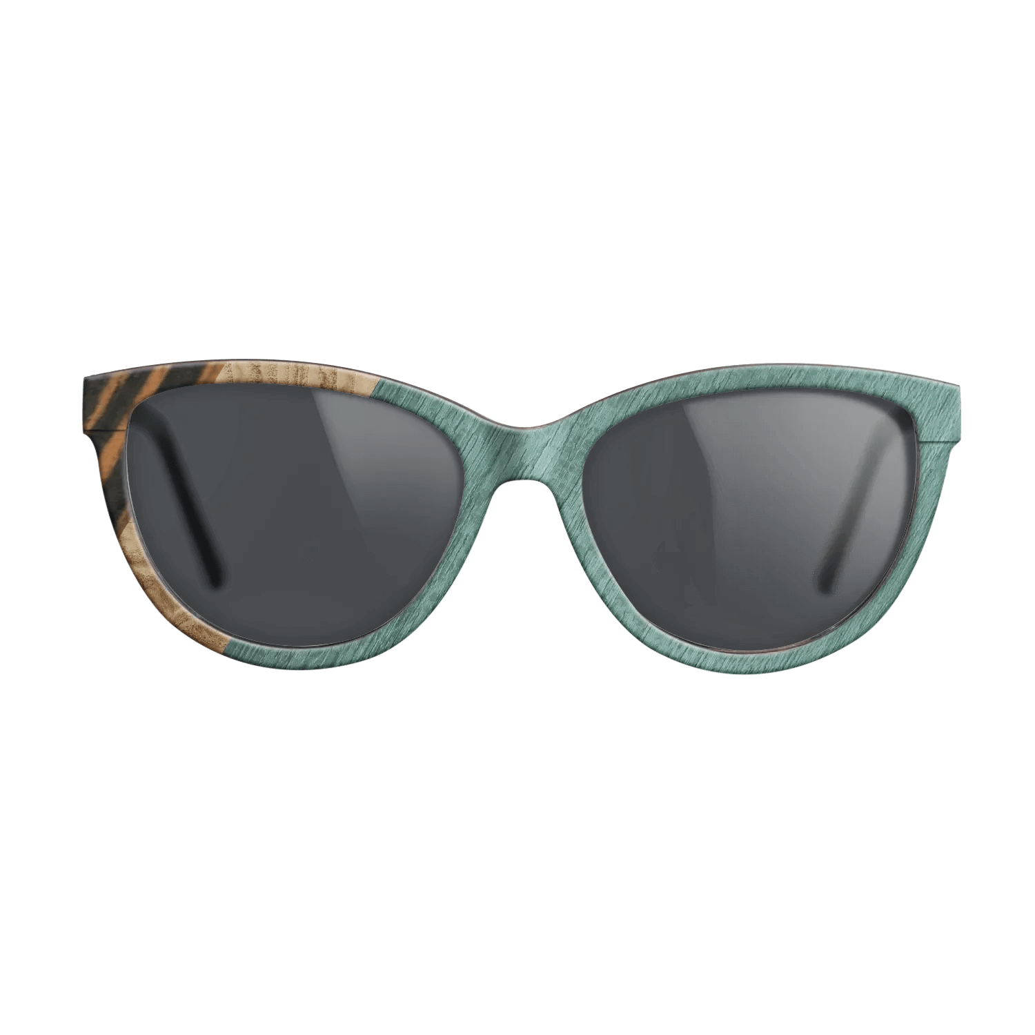 Italian Ebony,Olive Burl,Poplar Dyed: Baby Blue: Angle Cut - The Maiden - Cat - 1467 - SIRIS wood optic