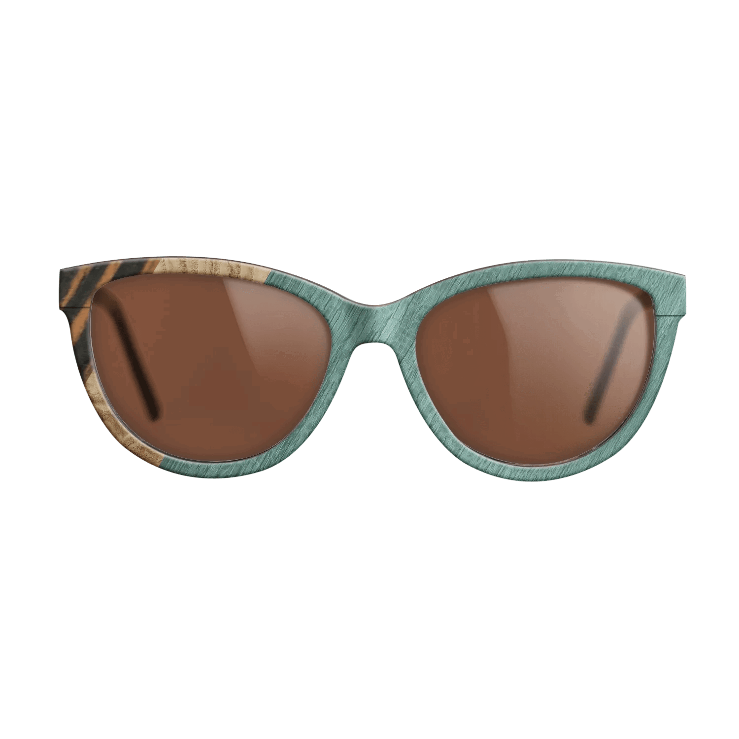 Italian Ebony,Olive Burl,Poplar Dyed: Baby Blue: Angle Cut - The Maiden - Cat - 1467 - SIRIS wood optic
