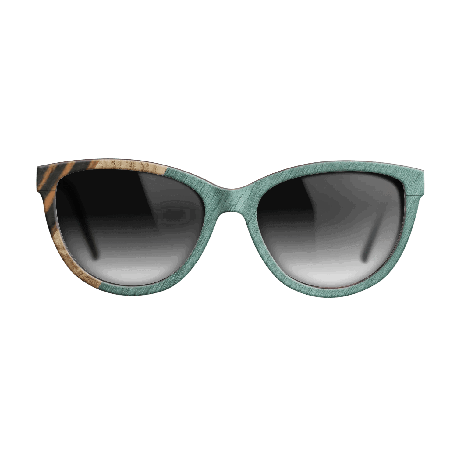 Italian Ebony,Olive Burl,Poplar Dyed: Baby Blue: Angle Cut - The Maiden - Cat - 1467 - SIRIS wood optic