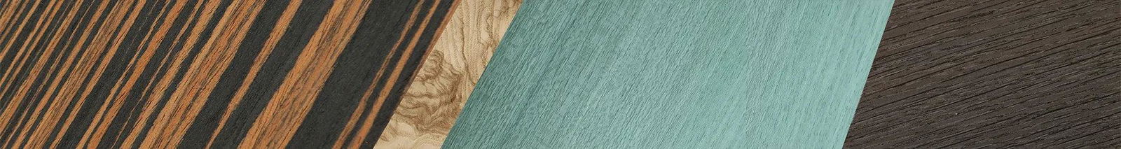Italian Ebony,Olive Burl,Poplar Dyed: Baby Blue: Angle Cut - The Sage - Rectangle - 1467 - SIRIS wood optic