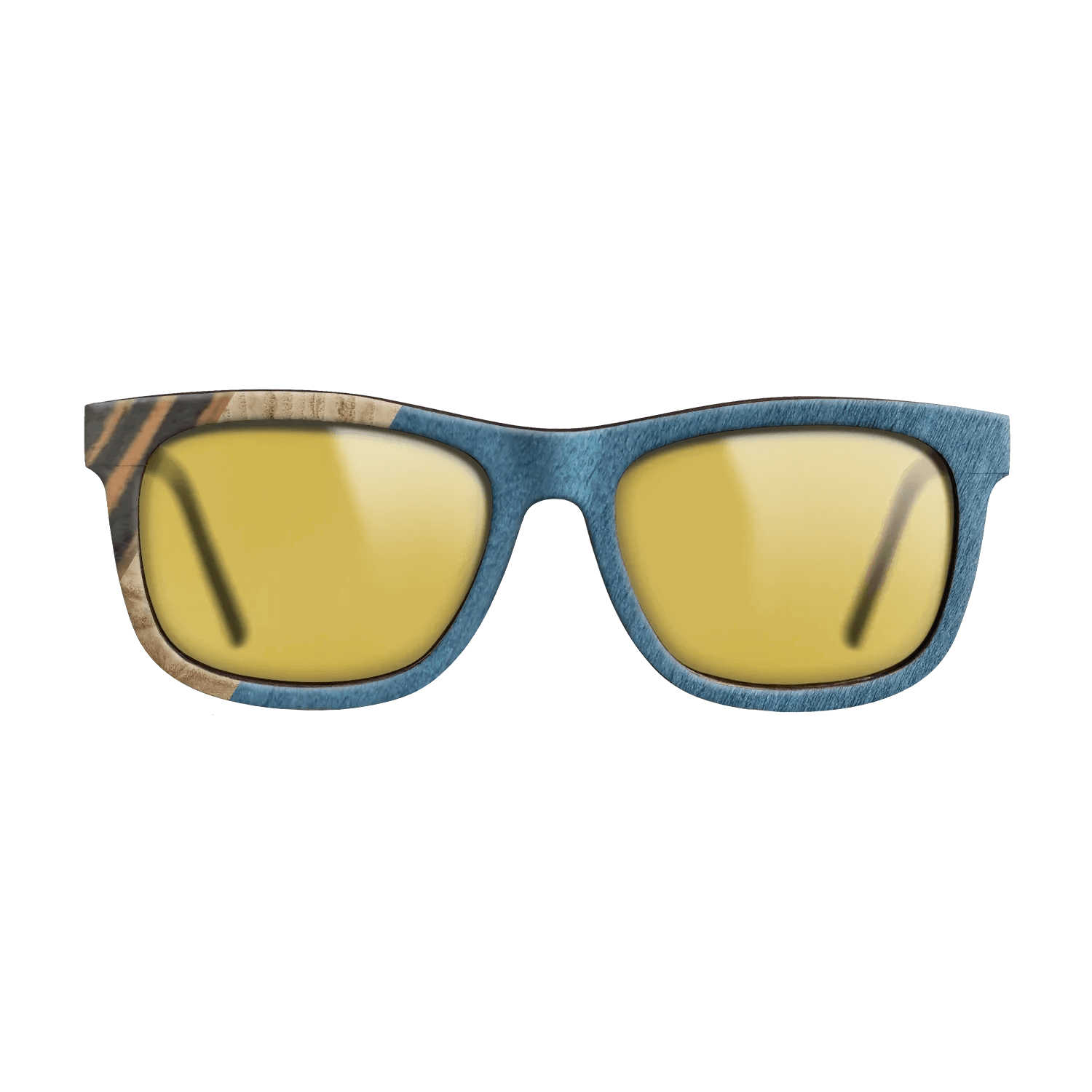 Italian Ebony,Olive Burl,Poplar Dyed: Blue Denim,Fumed Oak: Angle Cut - The Hero - Square - 1490 - SIRIS wood optic