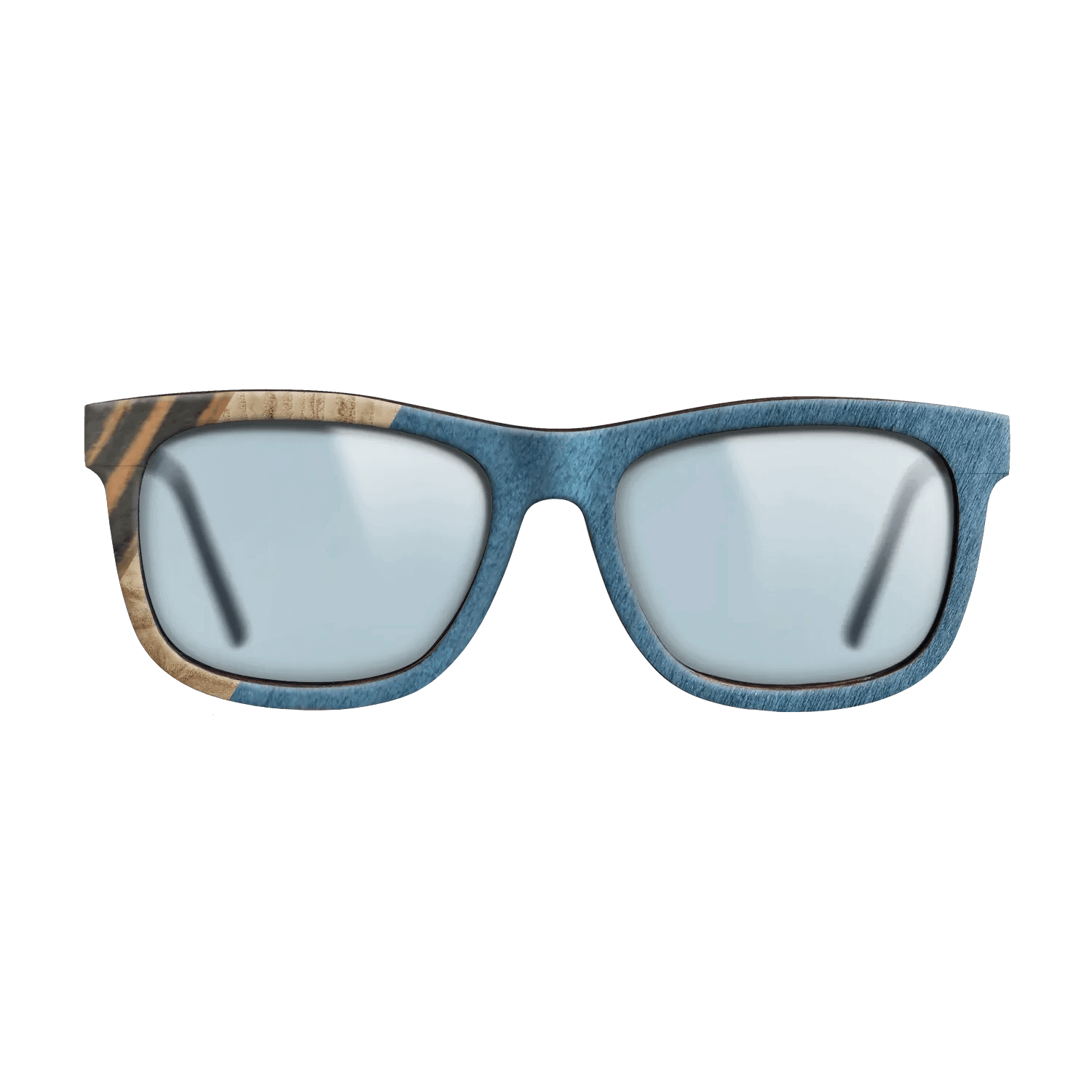 Italian Ebony,Olive Burl,Poplar Dyed: Blue Denim,Fumed Oak: Angle Cut - The Hero - Square - 1490 - SIRIS wood optic