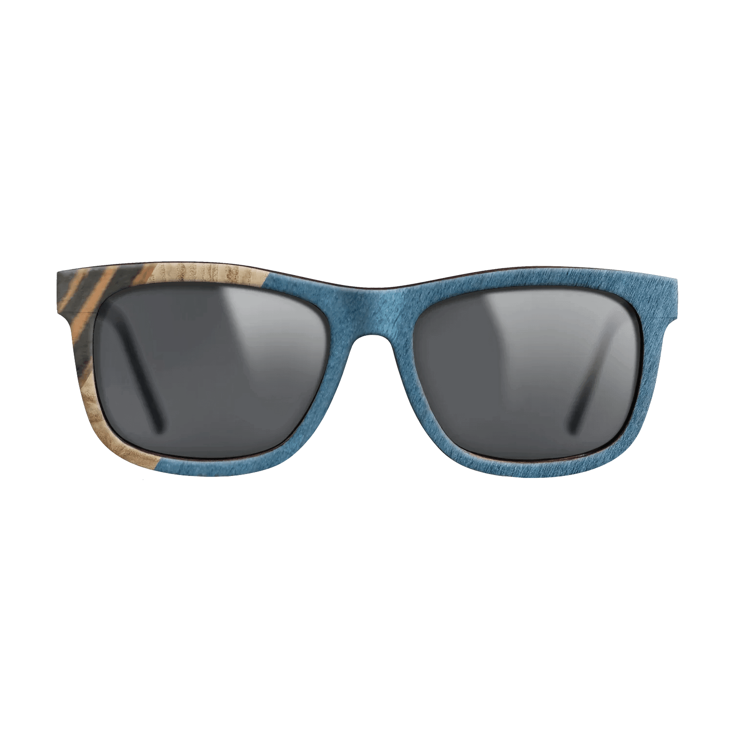 Italian Ebony,Olive Burl,Poplar Dyed: Blue Denim,Fumed Oak: Angle Cut - The Hero - Square - 1490 - SIRIS wood optic