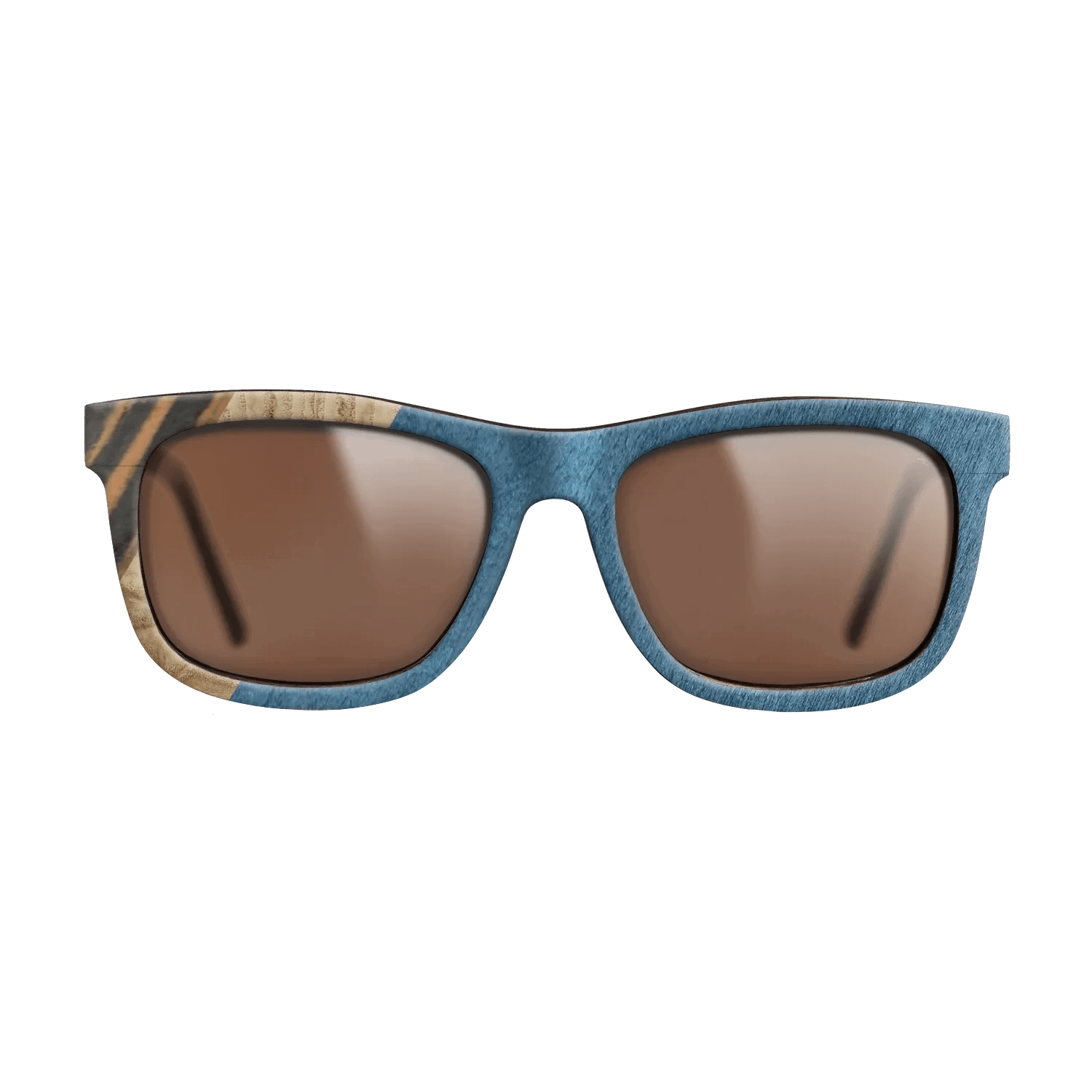 Italian Ebony,Olive Burl,Poplar Dyed: Blue Denim,Fumed Oak: Angle Cut - The Hero - Square - 1490 - SIRIS wood optic