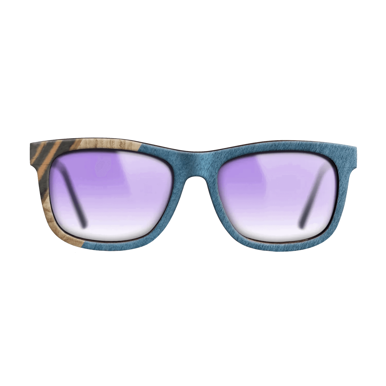Italian Ebony,Olive Burl,Poplar Dyed: Blue Denim,Fumed Oak: Angle Cut - The Hero - Square - 1490 - SIRIS wood optic