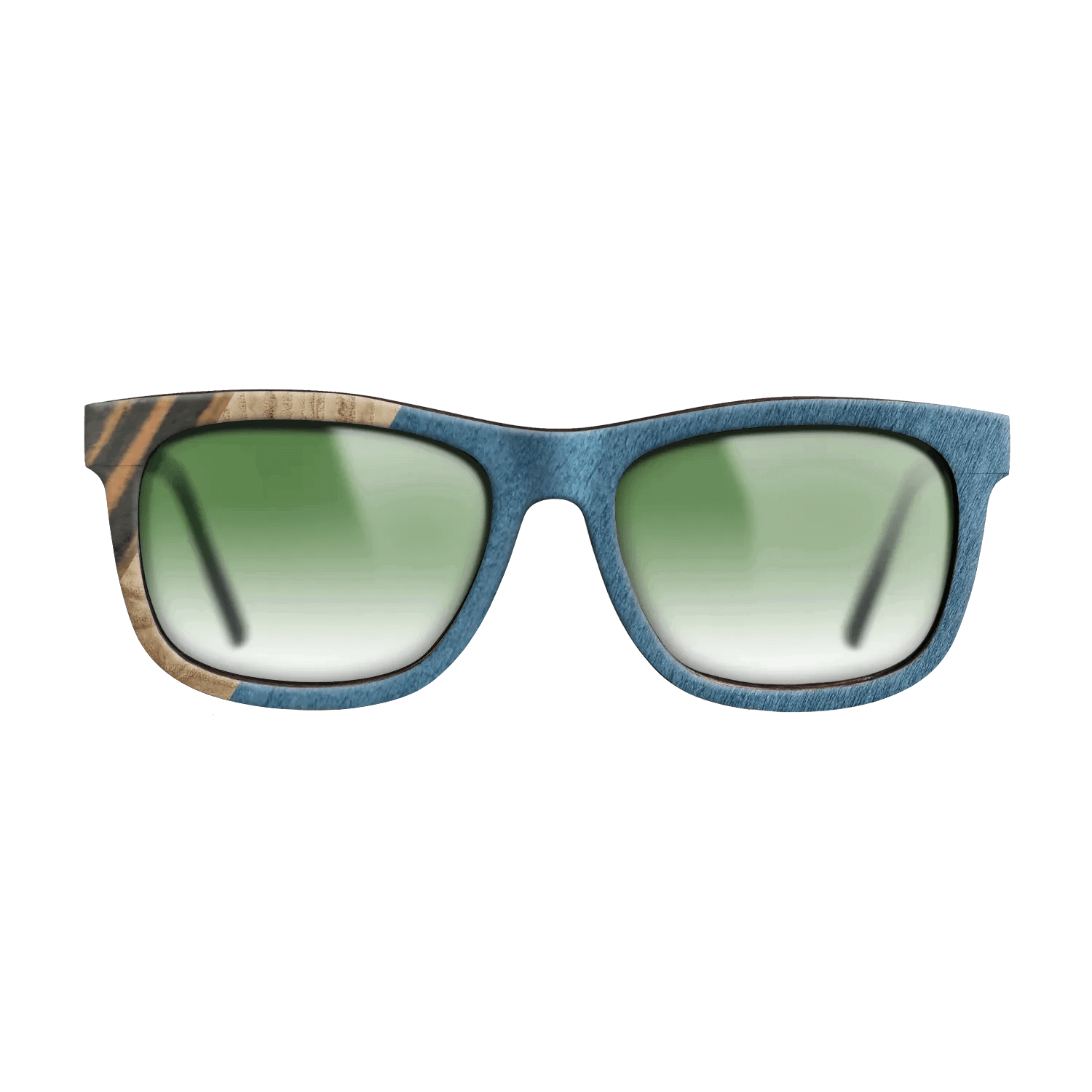 Italian Ebony,Olive Burl,Poplar Dyed: Blue Denim,Fumed Oak: Angle Cut - The Hero - Square - 1490 - SIRIS wood optic