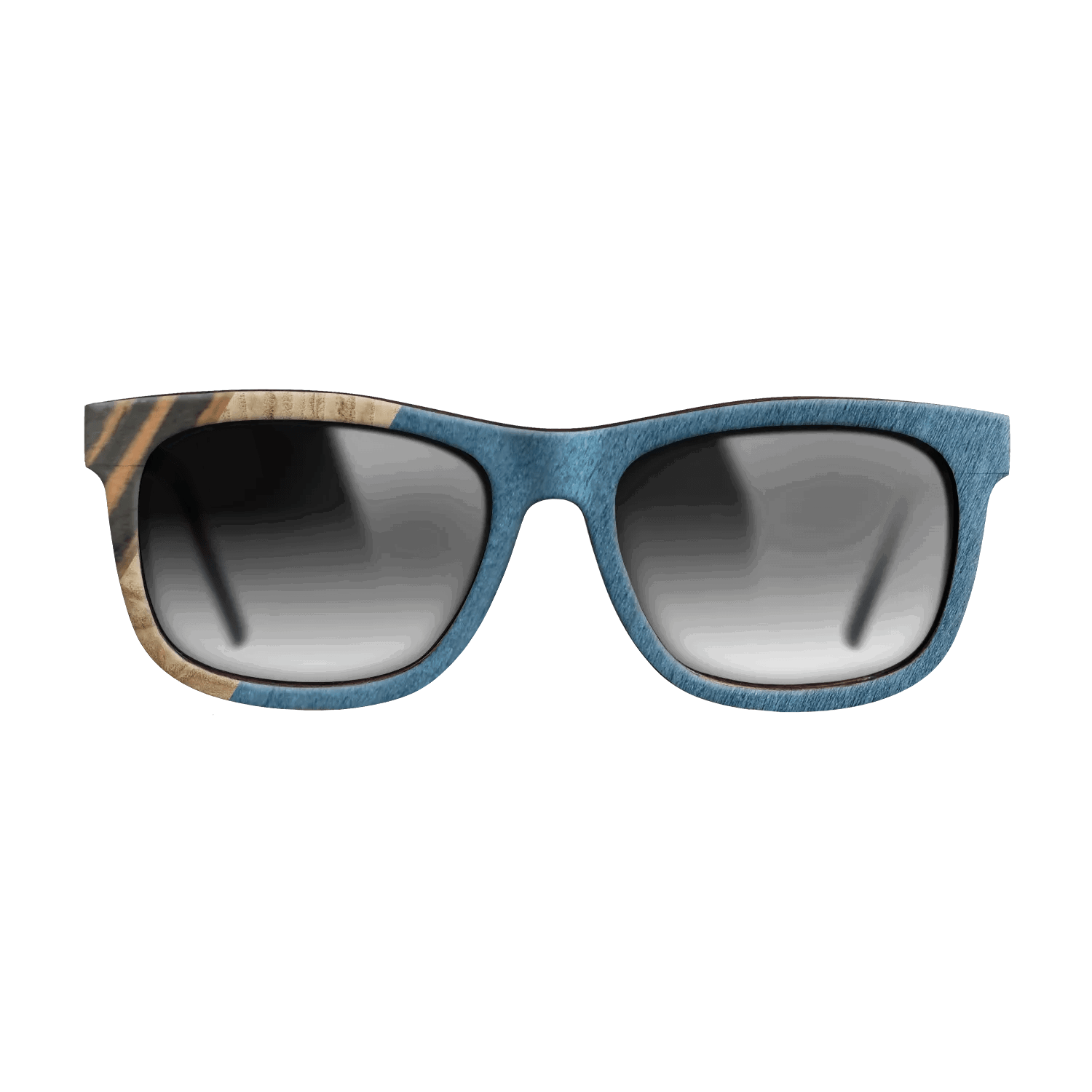 Italian Ebony,Olive Burl,Poplar Dyed: Blue Denim,Fumed Oak: Angle Cut - The Hero - Square - 1490 - SIRIS wood optic