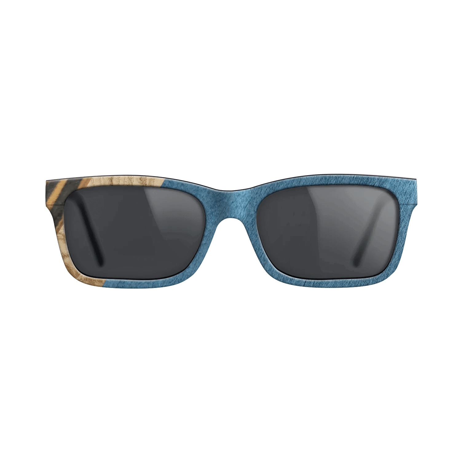 Italian Ebony,Olive Burl,Poplar Dyed: Blue Denim,Fumed Oak: Angle Cut - The Sage - Rectangle - 1490 - SIRIS wood optic