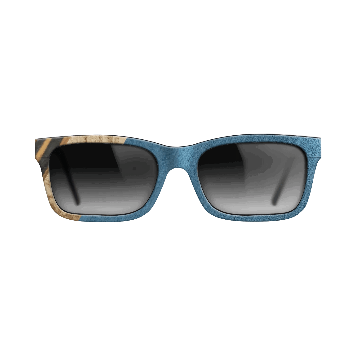 Italian Ebony,Olive Burl,Poplar Dyed: Blue Denim,Fumed Oak: Angle Cut - The Sage - Rectangle - 1490 - SIRIS wood optic