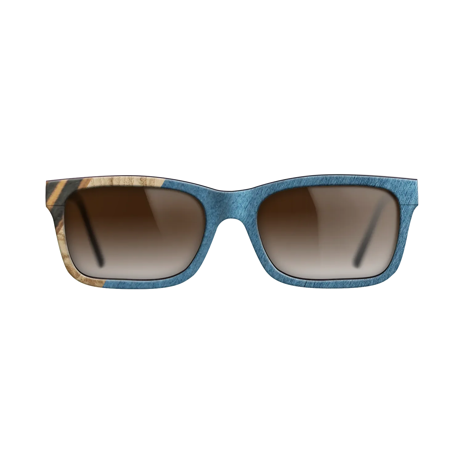 Italian Ebony,Olive Burl,Poplar Dyed: Blue Denim,Fumed Oak: Angle Cut - The Sage - Rectangle - 1490 - SIRIS wood optic