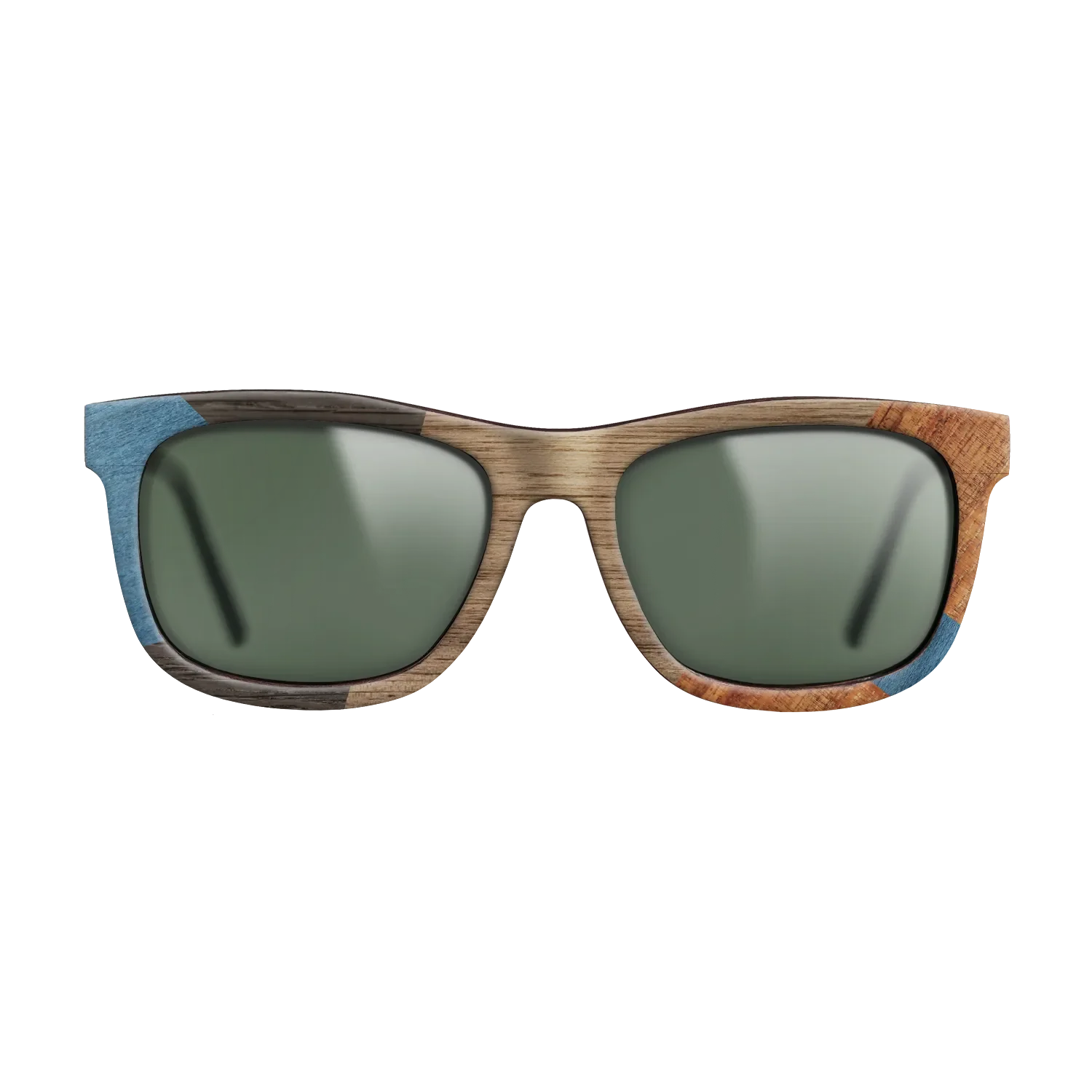Italian Ebony,Poplar Dyed: Blue Denim,Koa,Wenge: Mosaic - The Hero - Square - 1591 - SIRIS wood optic