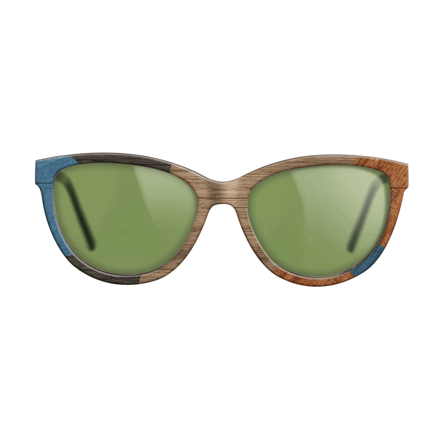 Italian Ebony,Poplar Dyed: Blue Denim,Koa,Wenge: Mosaic - The Maiden - Cat - 1591 - SIRIS wood optic