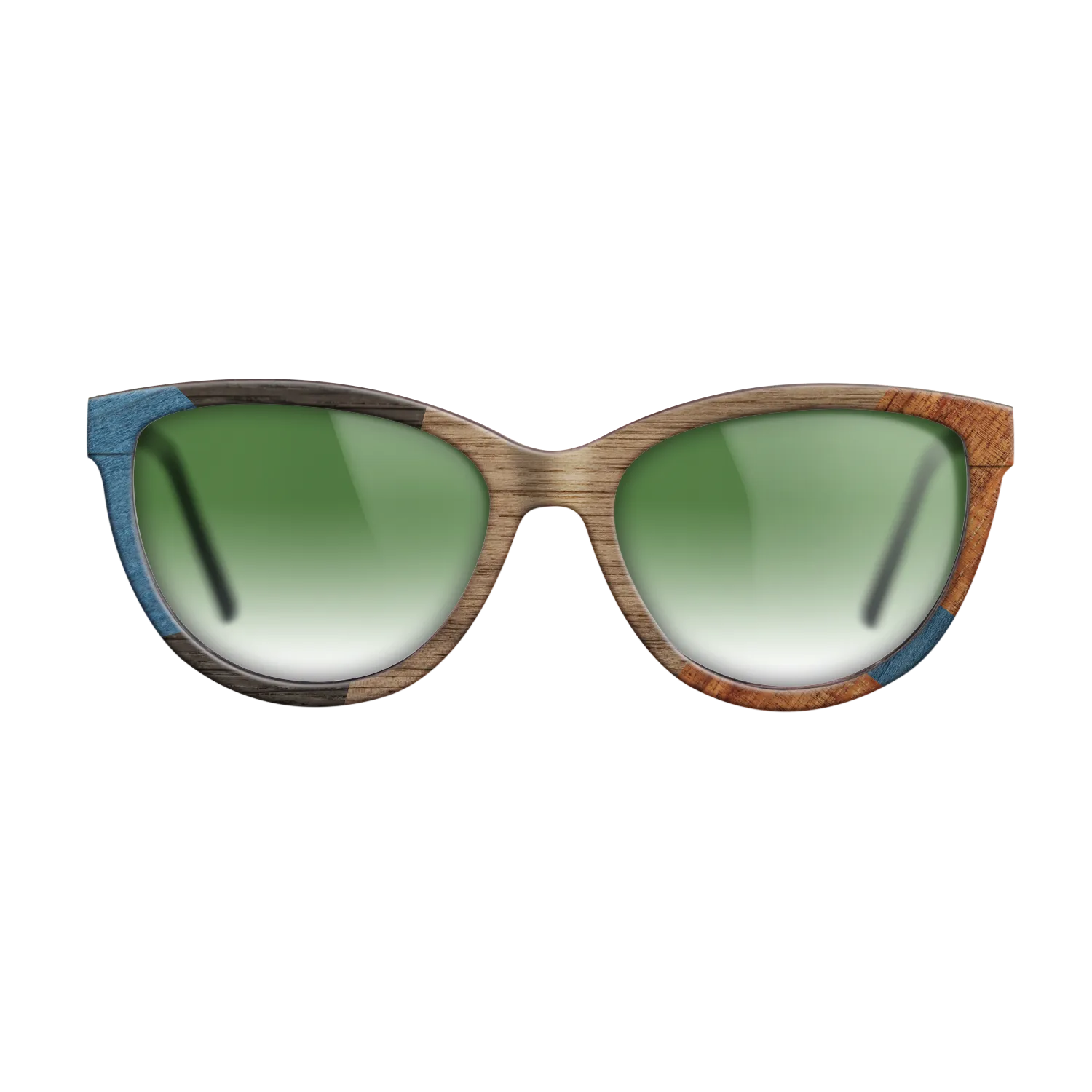 Italian Ebony,Poplar Dyed: Blue Denim,Koa,Wenge: Mosaic - The Maiden - Cat - 1591 - SIRIS wood optic