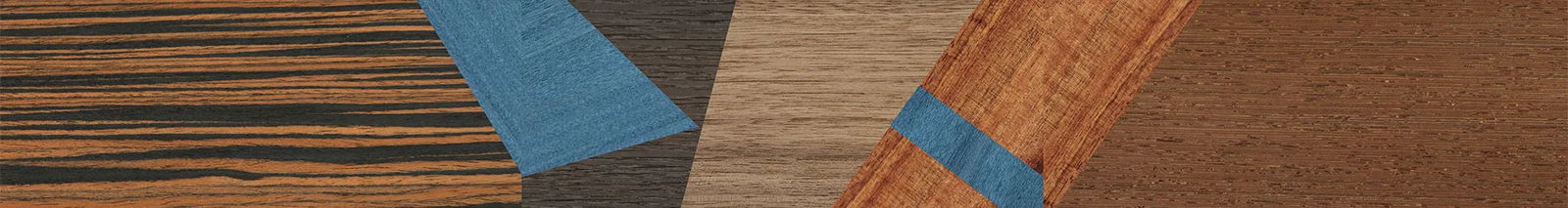 Italian Ebony,Poplar Dyed: Blue Denim,Koa,Wenge: Mosaic - The Sage - Rectangle - 1591 - SIRIS wood optic
