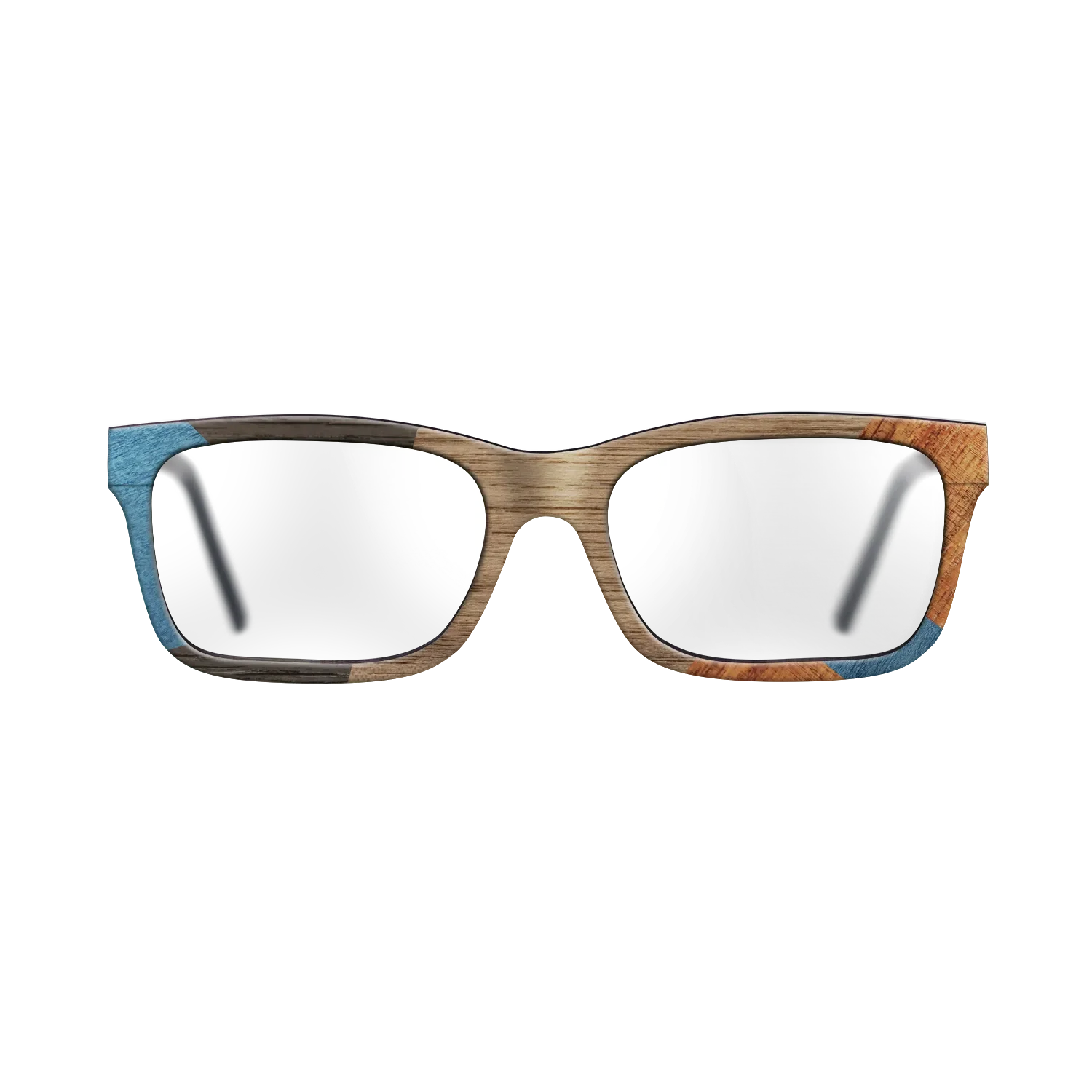 Italian Ebony,Poplar Dyed: Blue Denim,Koa,Wenge: Mosaic - The Sage - Rectangle - 1591 - SIRIS wood optic